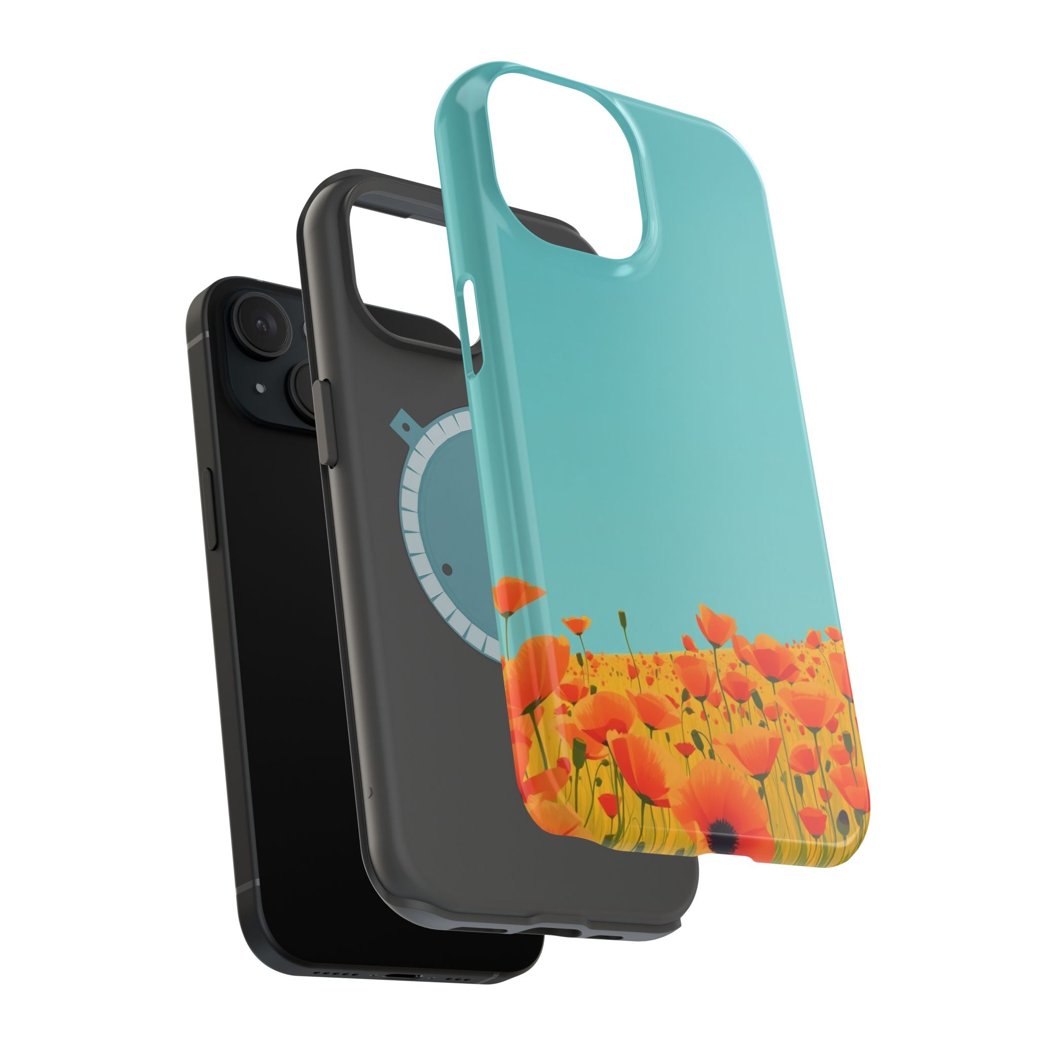iPhone Mustard And Rust Poppy Field Slim Everyday Designer Case · iPhone Case