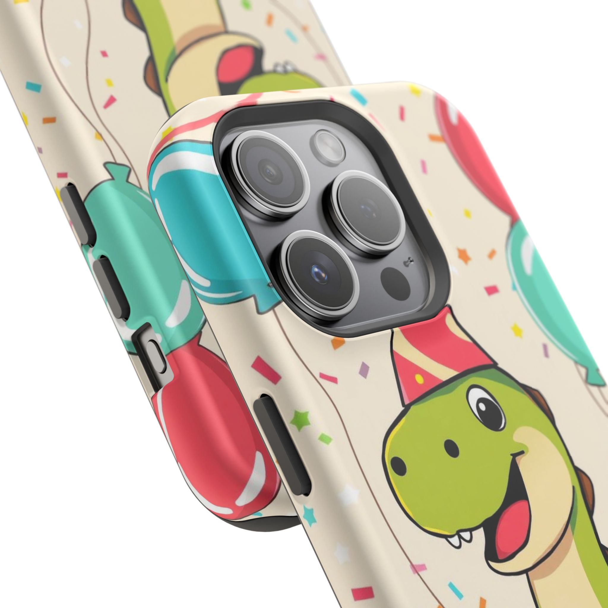 iPhone Dino with Party Hat Kids Fun Phone Case Gift Slim Snap Case · iPhone Case