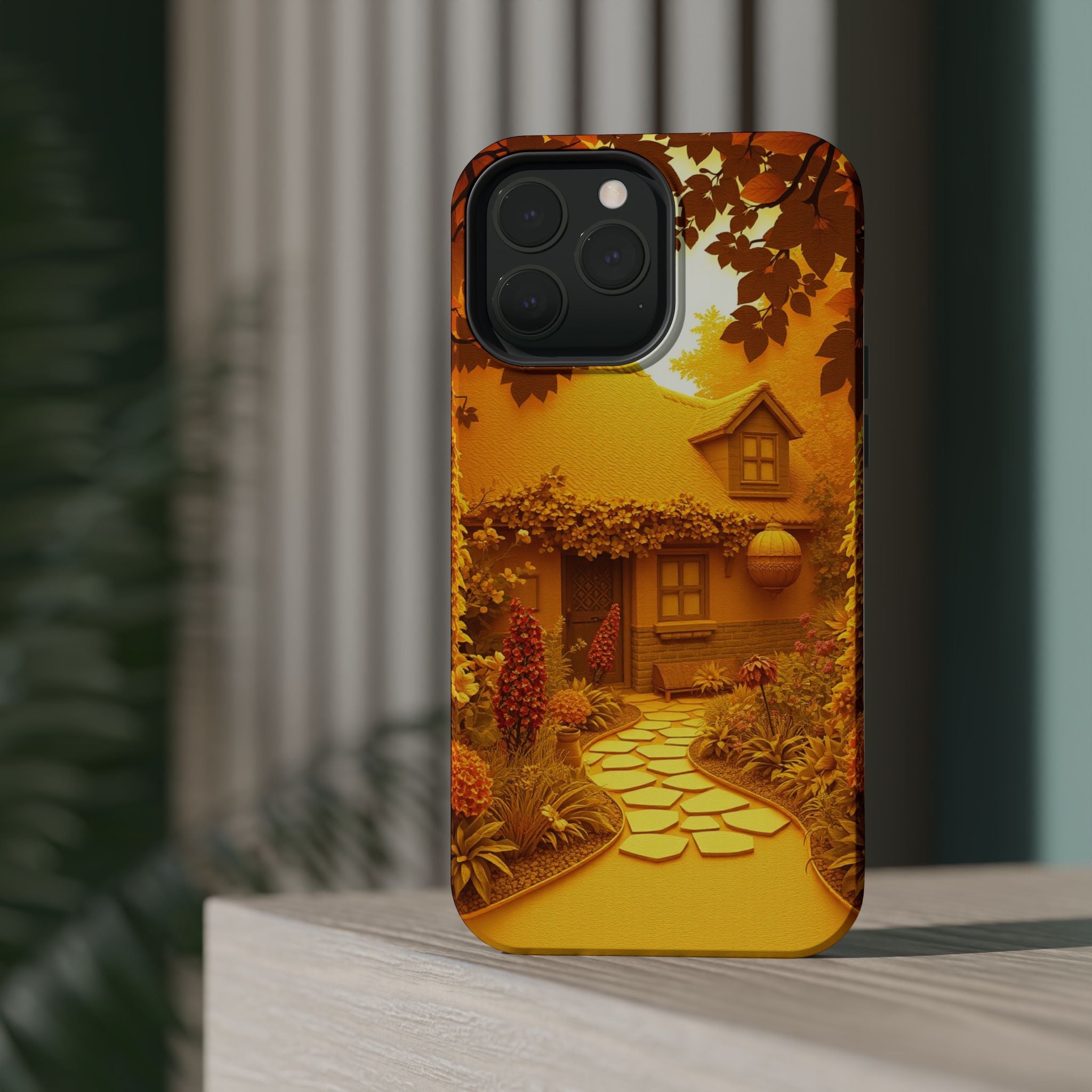 iPhone Vibrant Cottage Garden Design Slim Everyday Designer Case · iPhone Case