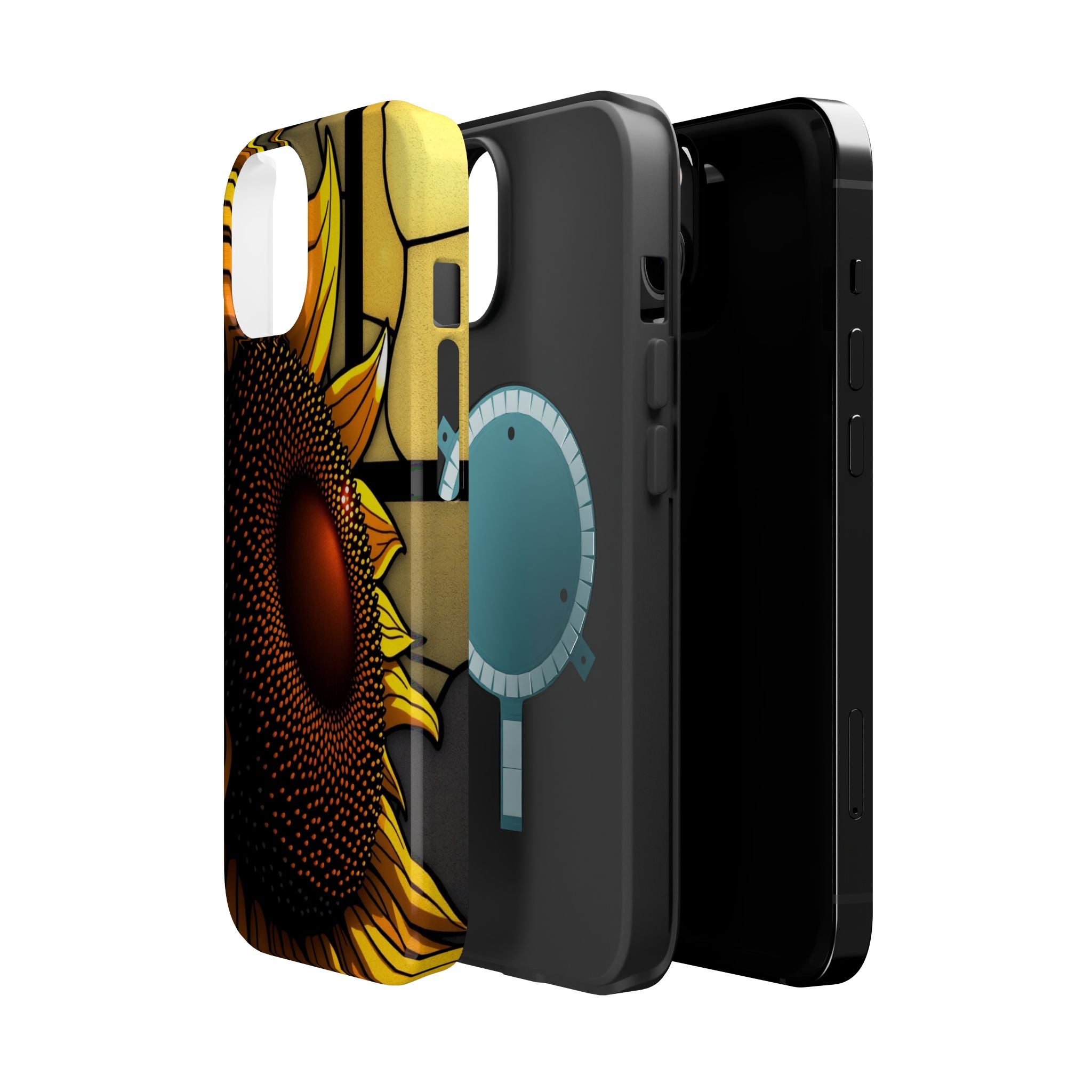 iPhone Sunflower Pop Stained Glass Bold Modern Everyday Snap Case · iPhone Case