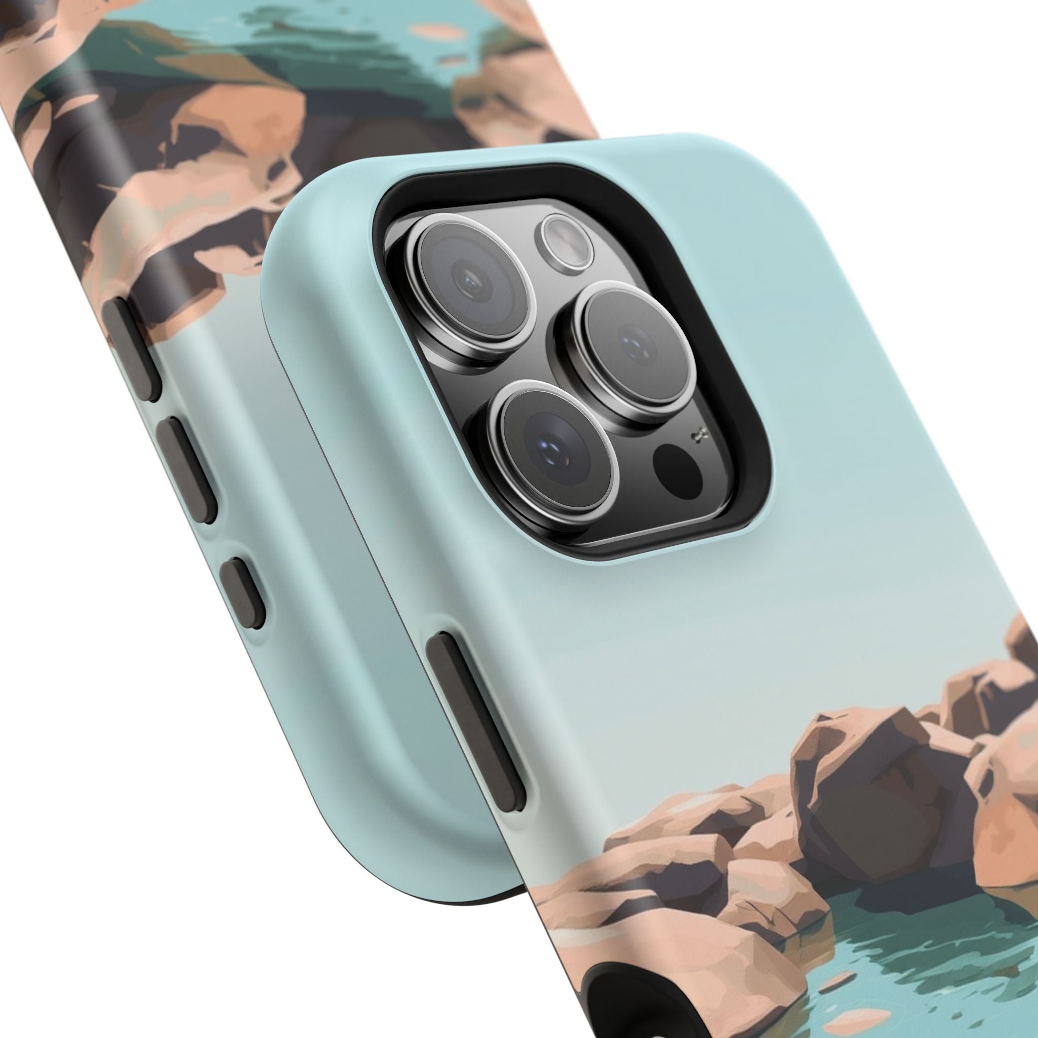 iPhone Tidal Pool Oil Painting Impressionist Slim iPhone Everyday · iPhone Case