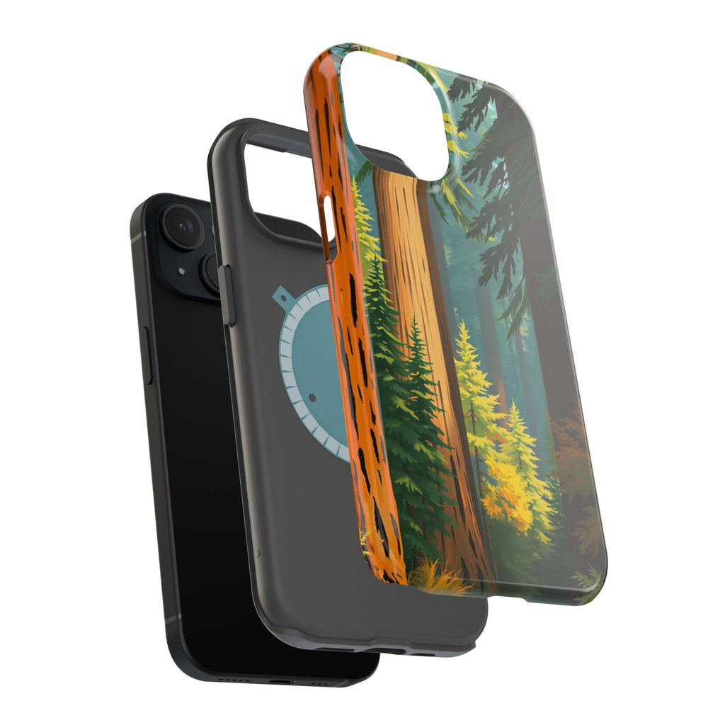 iPhone Redwood Forest Oil Painting Impressionist Clean iPhone Minimal · iPhone C