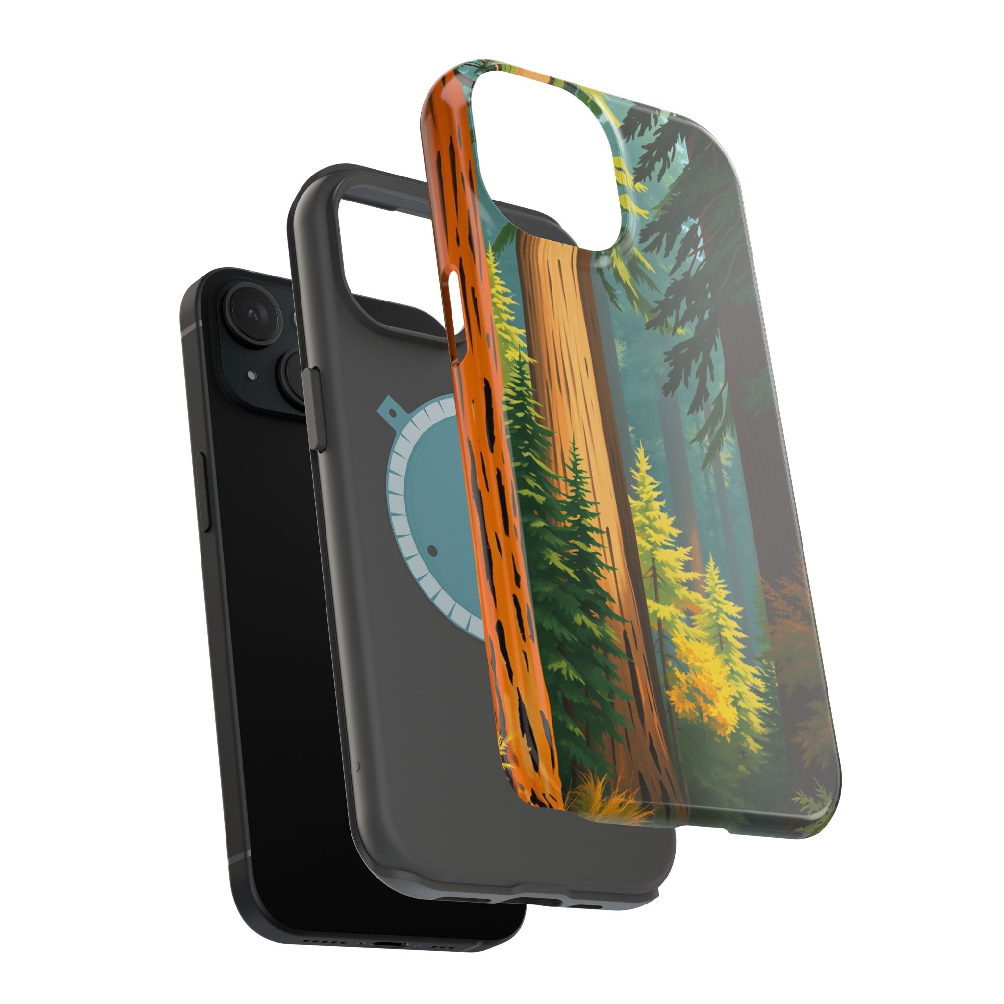 iPhone Redwood Forest Oil Painting Impressionist Clean iPhone Minimal · iPhone C