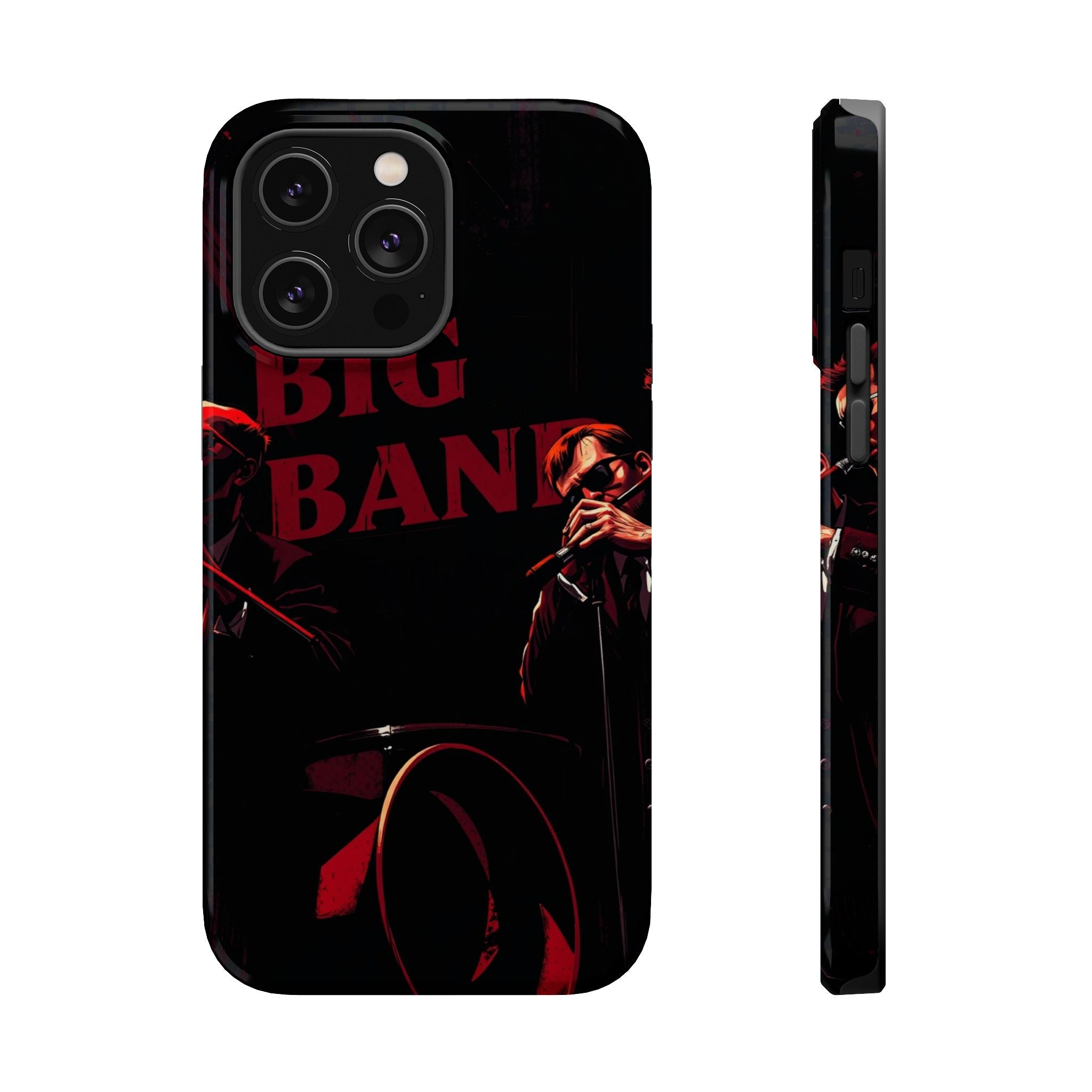 iPhone Black And Crimson Big Band Era Slim Everyday Designer Case · iPhone Case