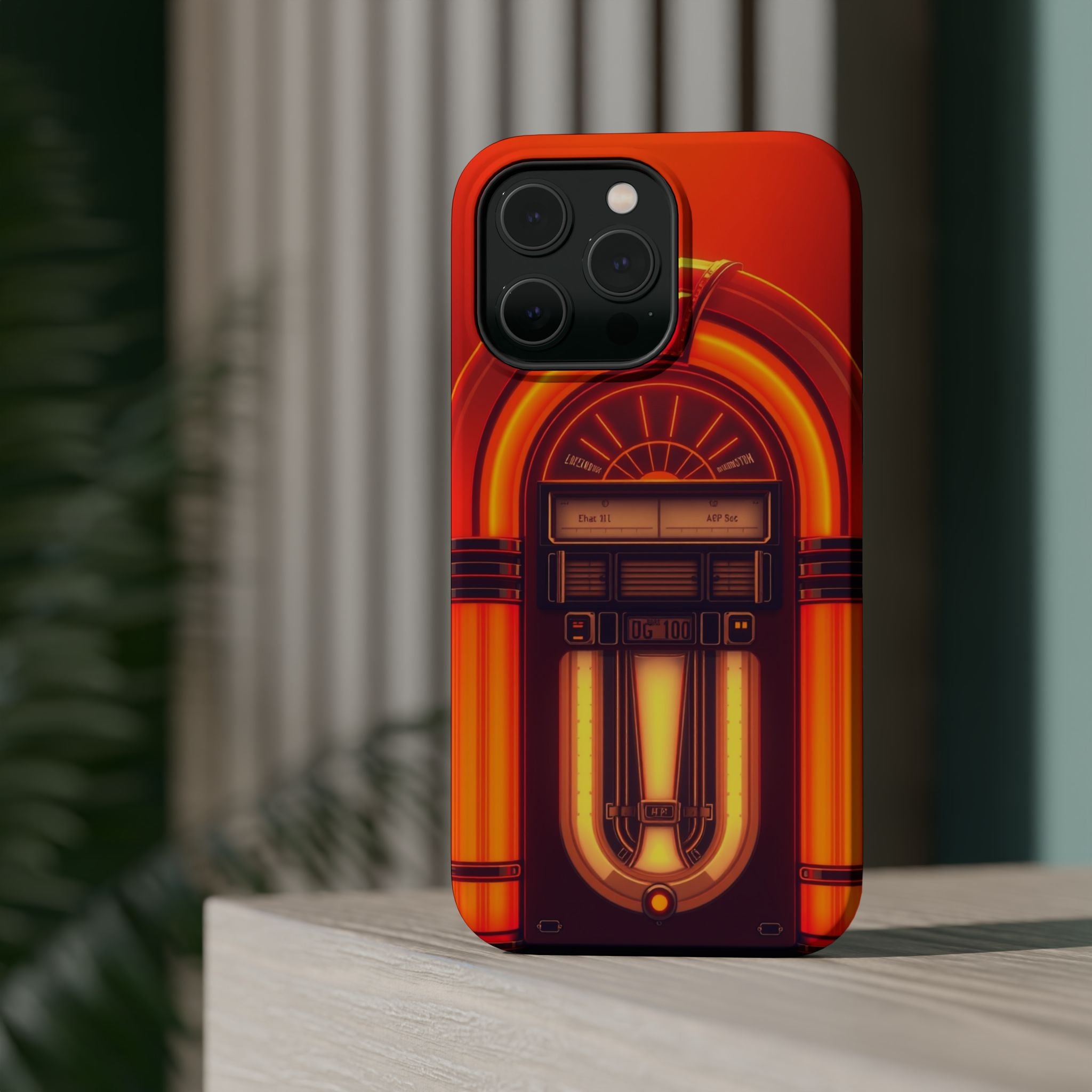 iPhone Jukebox Glow Neon Cyberpunk Bold Modern Everyday Snap Case · iPhone Case