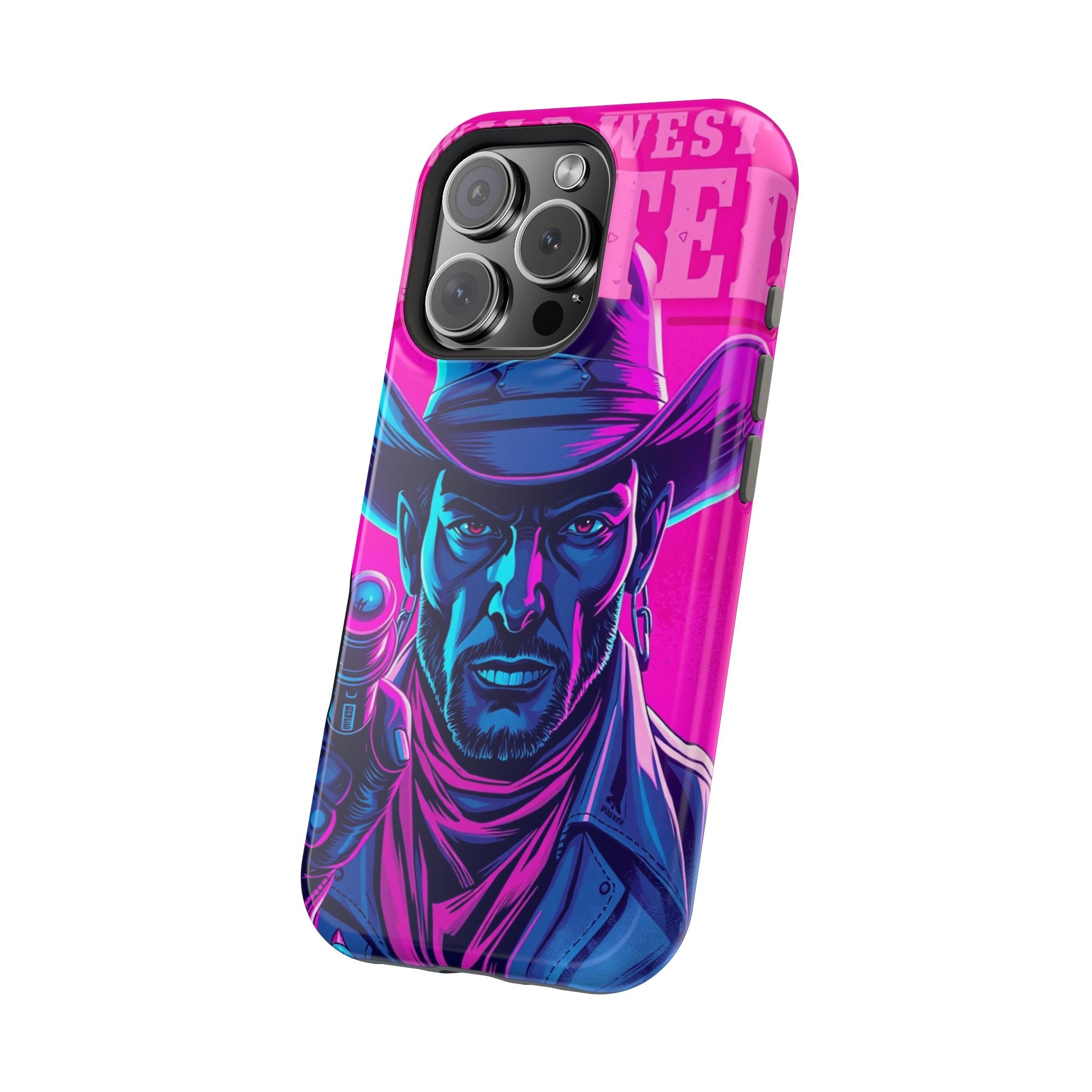 iPhone Wild West Wanted Neon Cyberpunk Slim Everyday Designer Case · iPhone Case