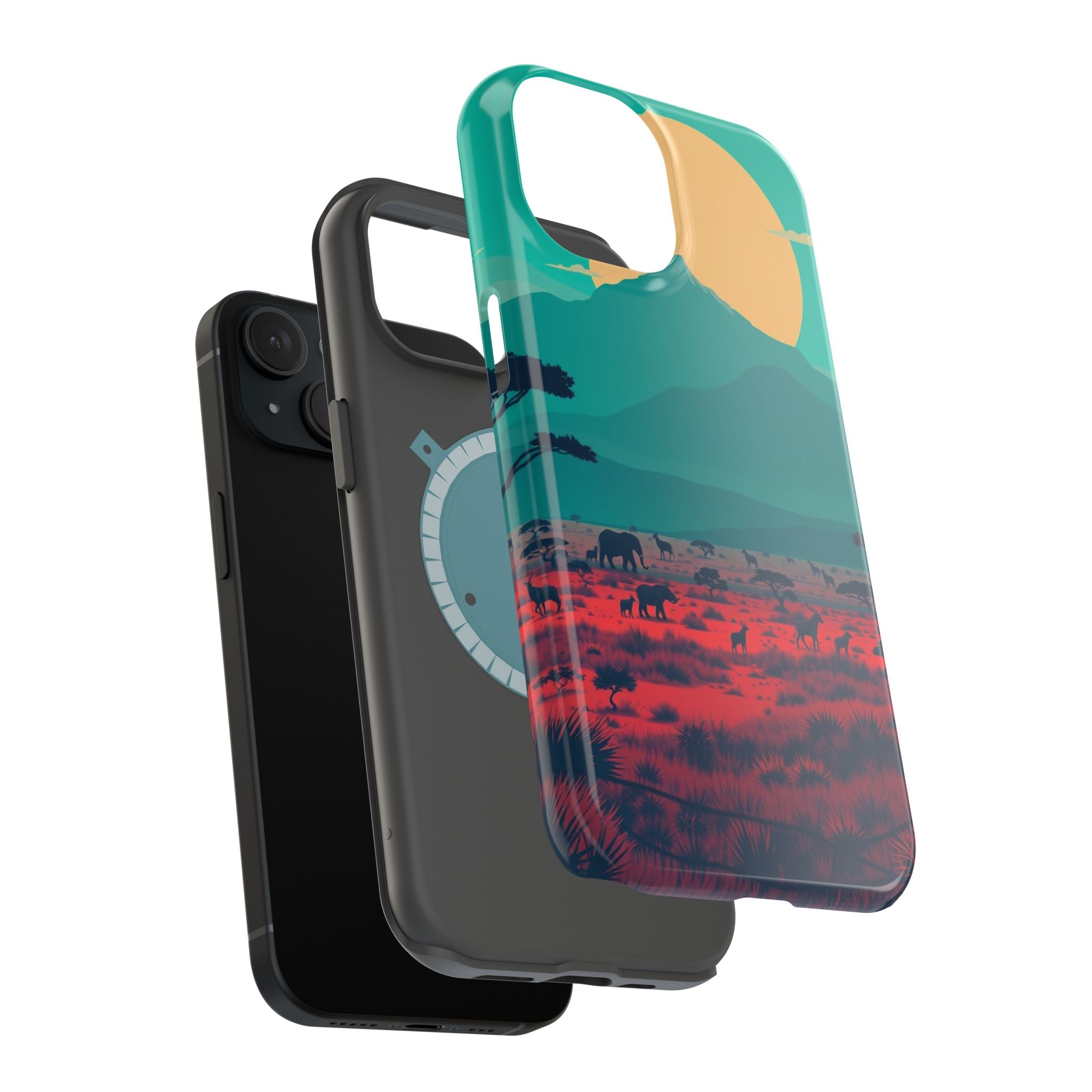 iPhone Savanna Horizon Vintage Retro Poster Slim iPhone Everyday · iPhone Case