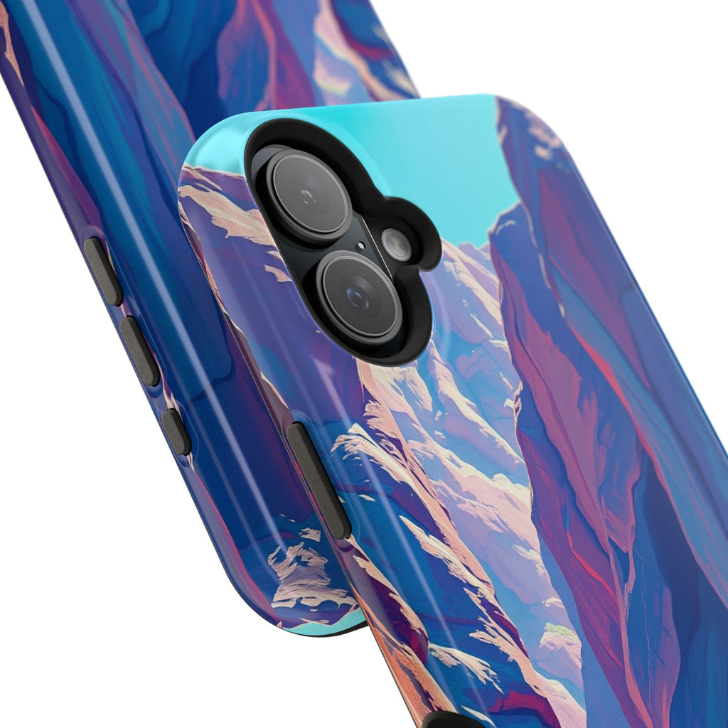 iPhone Cyan And Magenta Canyon Wall Slim Everyday Designer Case · iPhone Case