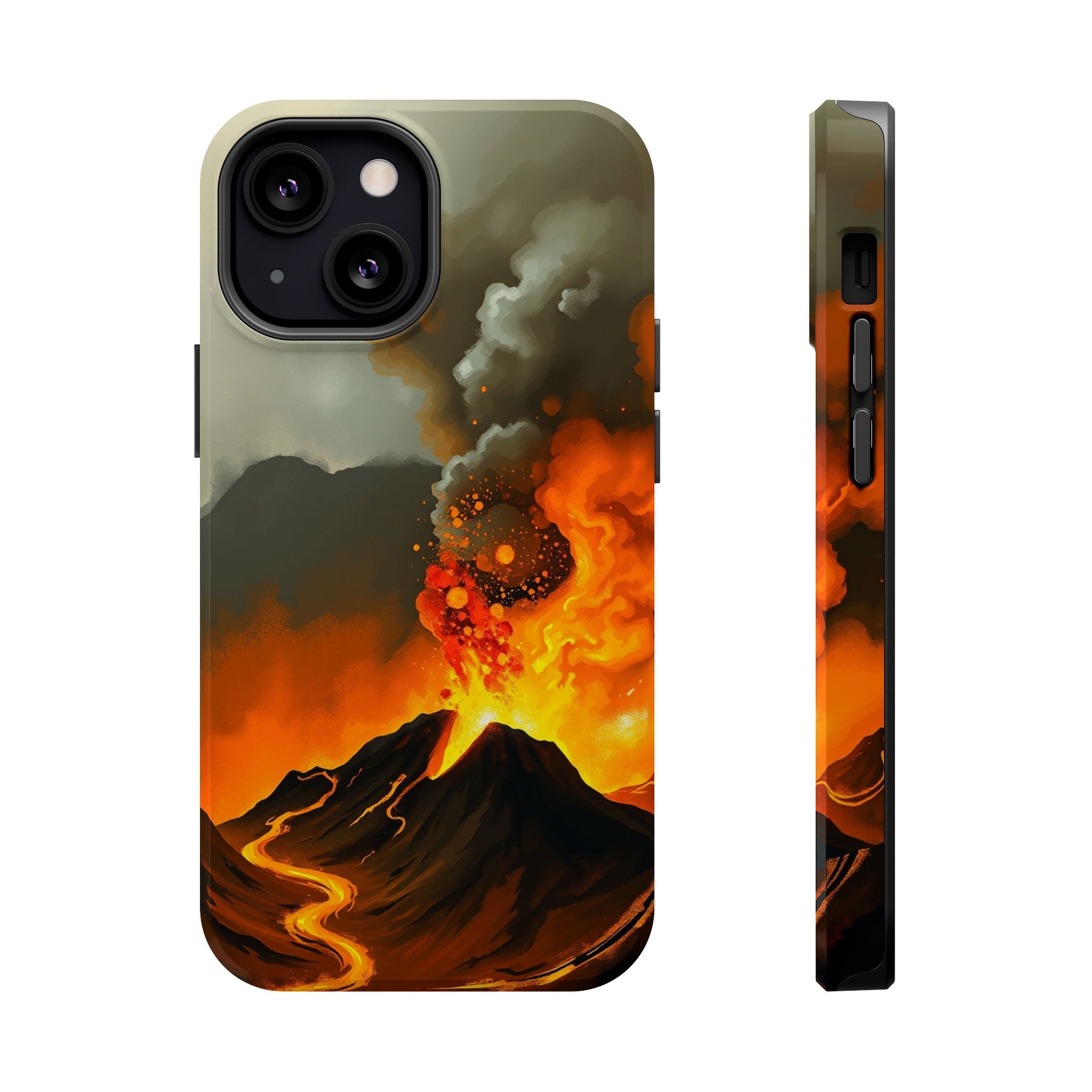 iPhone Volcanic Eruption Oil Painting Impressionist Slim Snap Case · iPhone Case