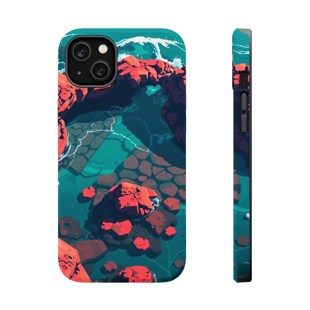 iPhone Tidal Pool Pixel Art -Bit Bold Modern Everyday Snap Case · iPhone Case