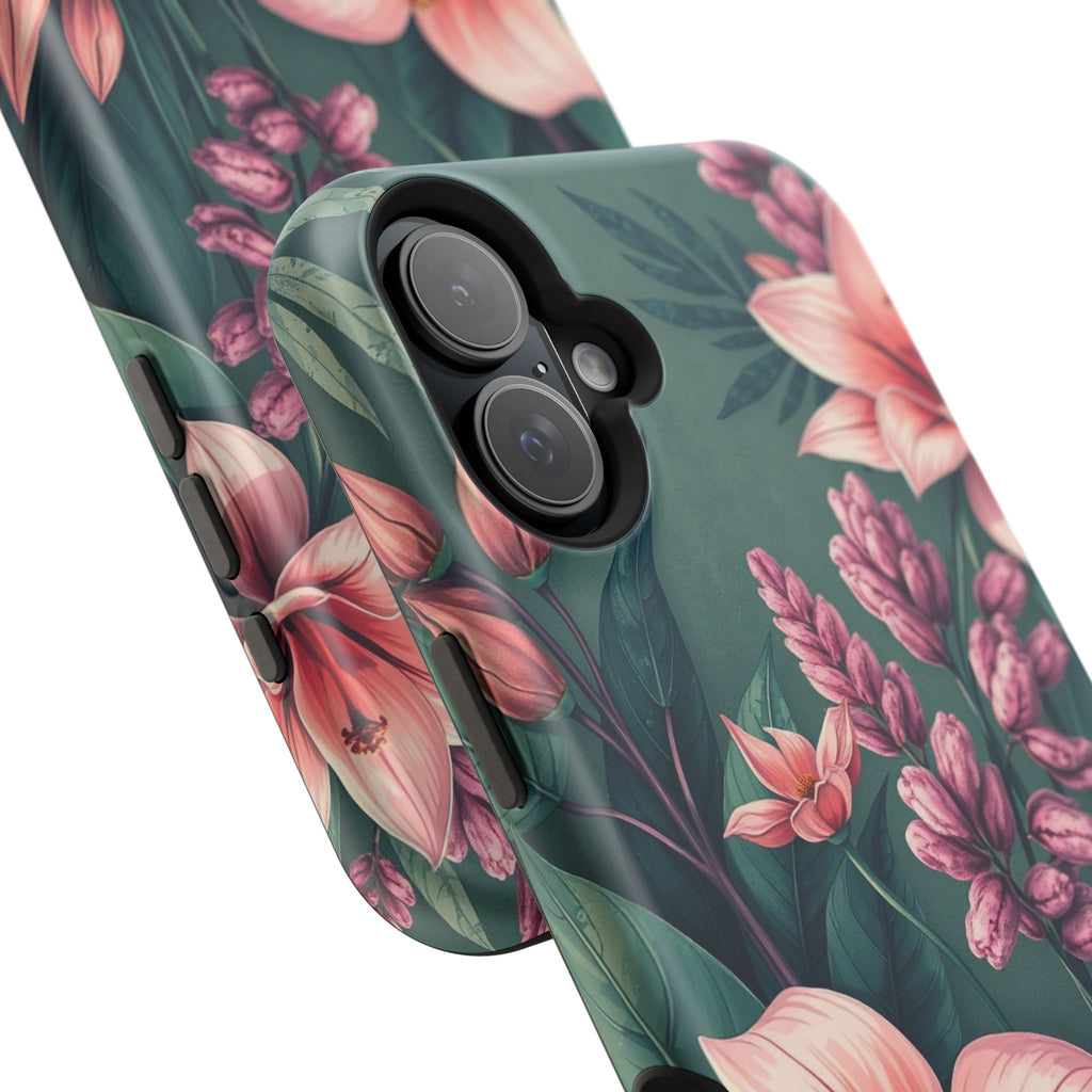 iPhone Mint And Blush Jungle Floral Slim Everyday Designer Case · iPhone Case