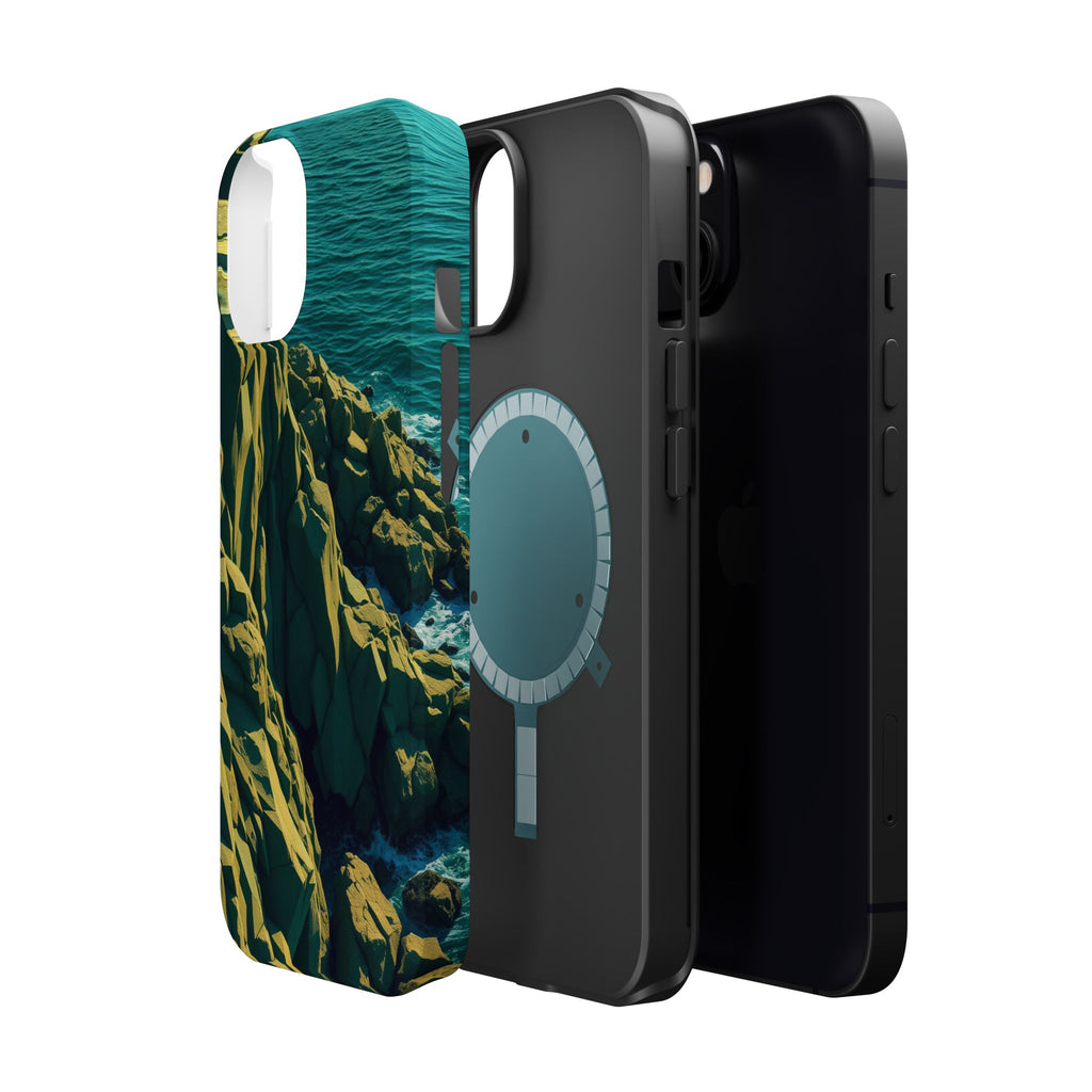 iPhone Emerald Green And Gold Rocky Coastline Slim iPhone Everyday · iPhone Case