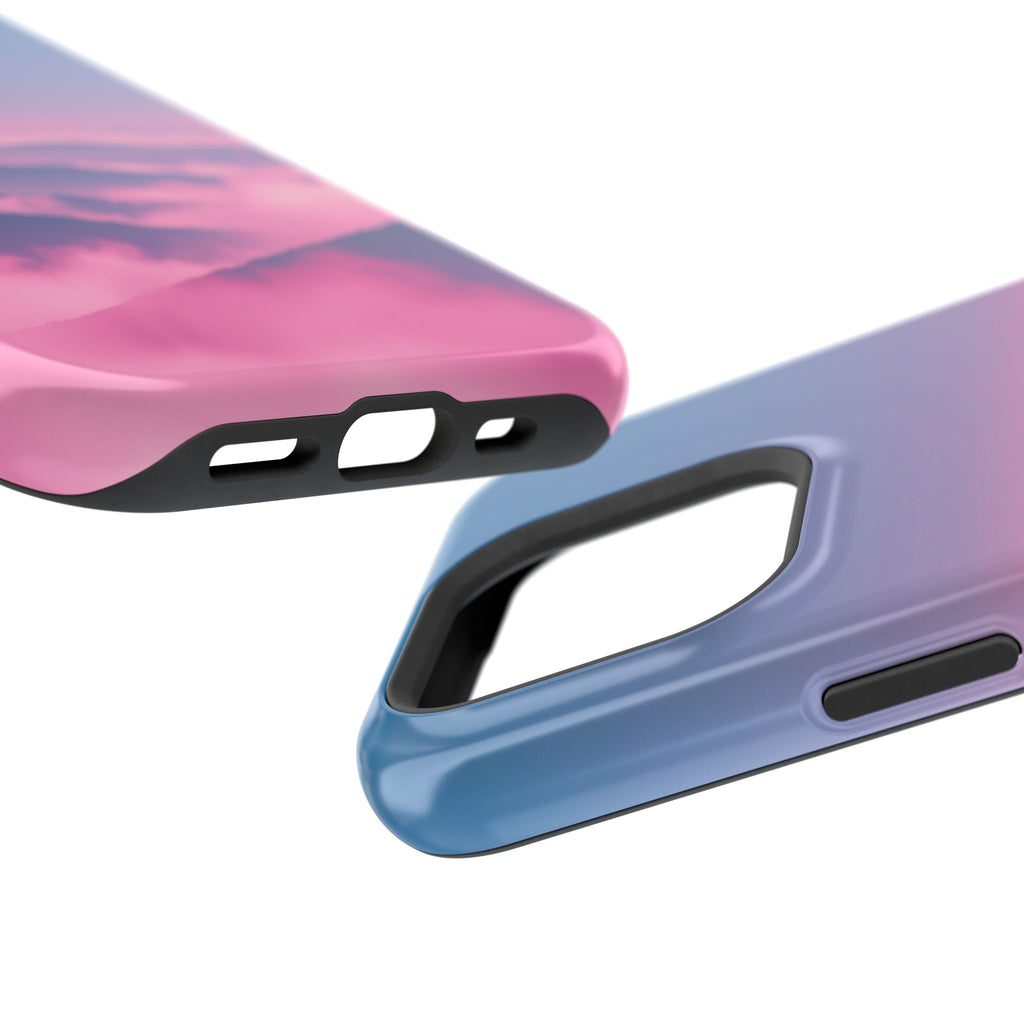 iPhone Dreamy Fog Rolling Over Hills Design Soft iPhone 19 Finish · iPhone Case