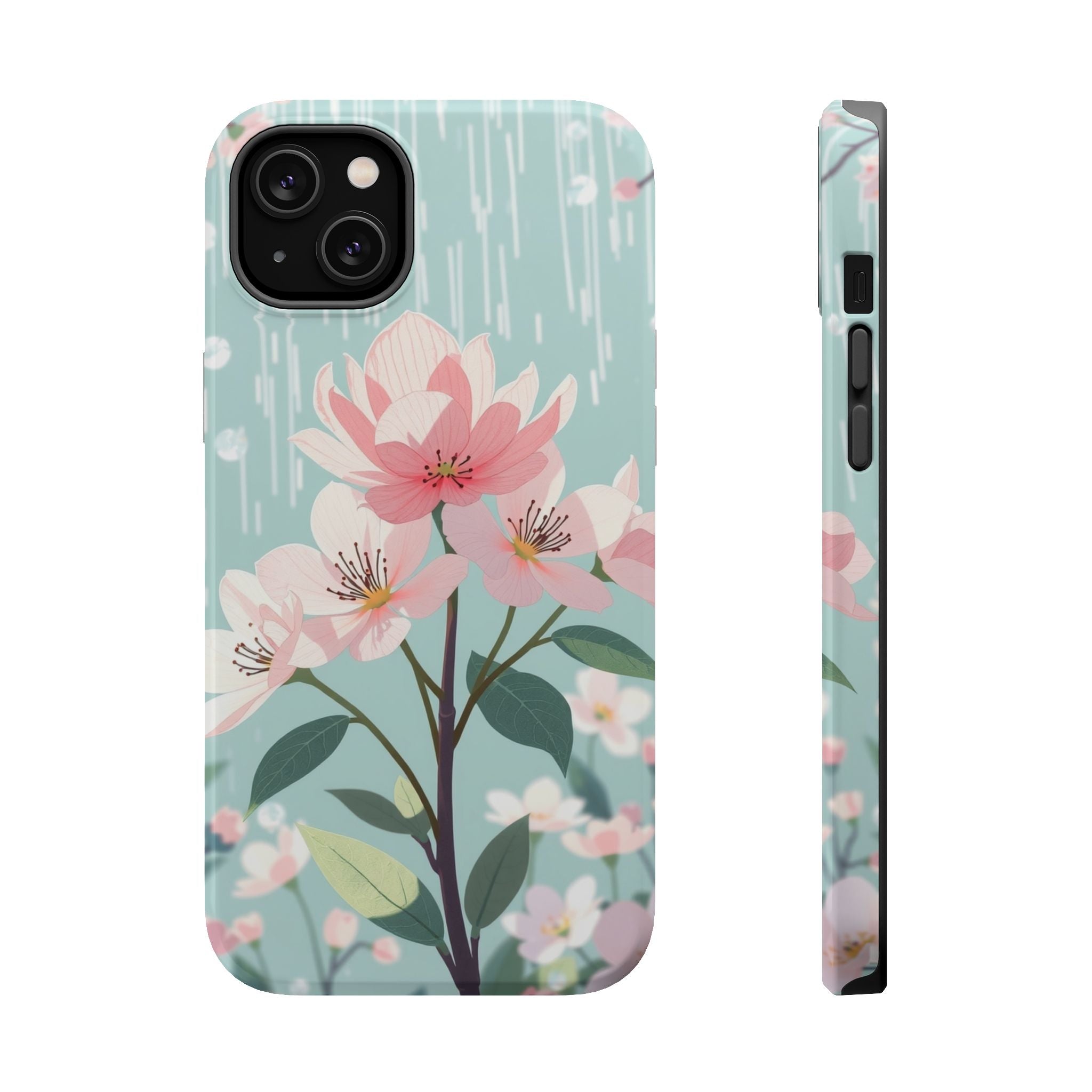 iPhone Mint And Blush Spring Shower Bloom Slim iPhone Everyday Designer · iPhone