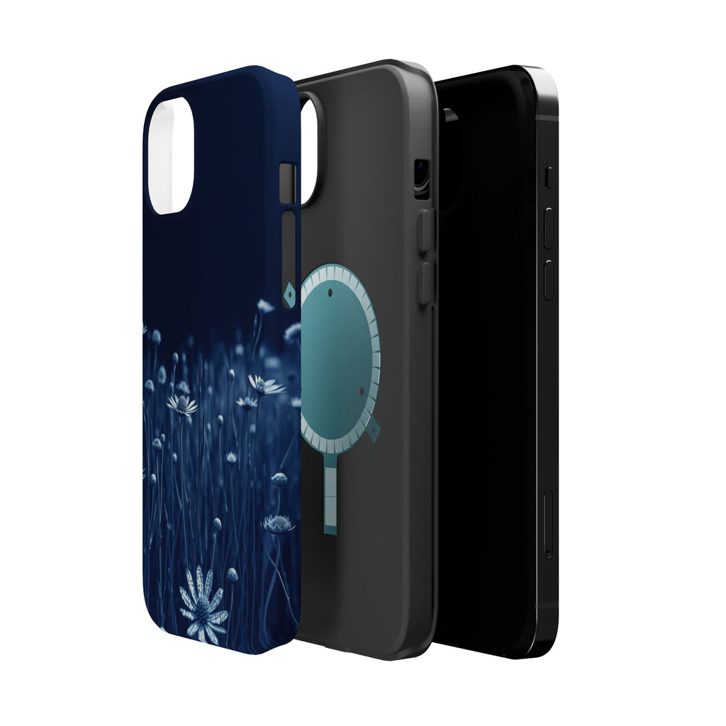 iPhone Midnight Blue And Silver Wildflower Field Clean iPhone Minimal · iPhone C