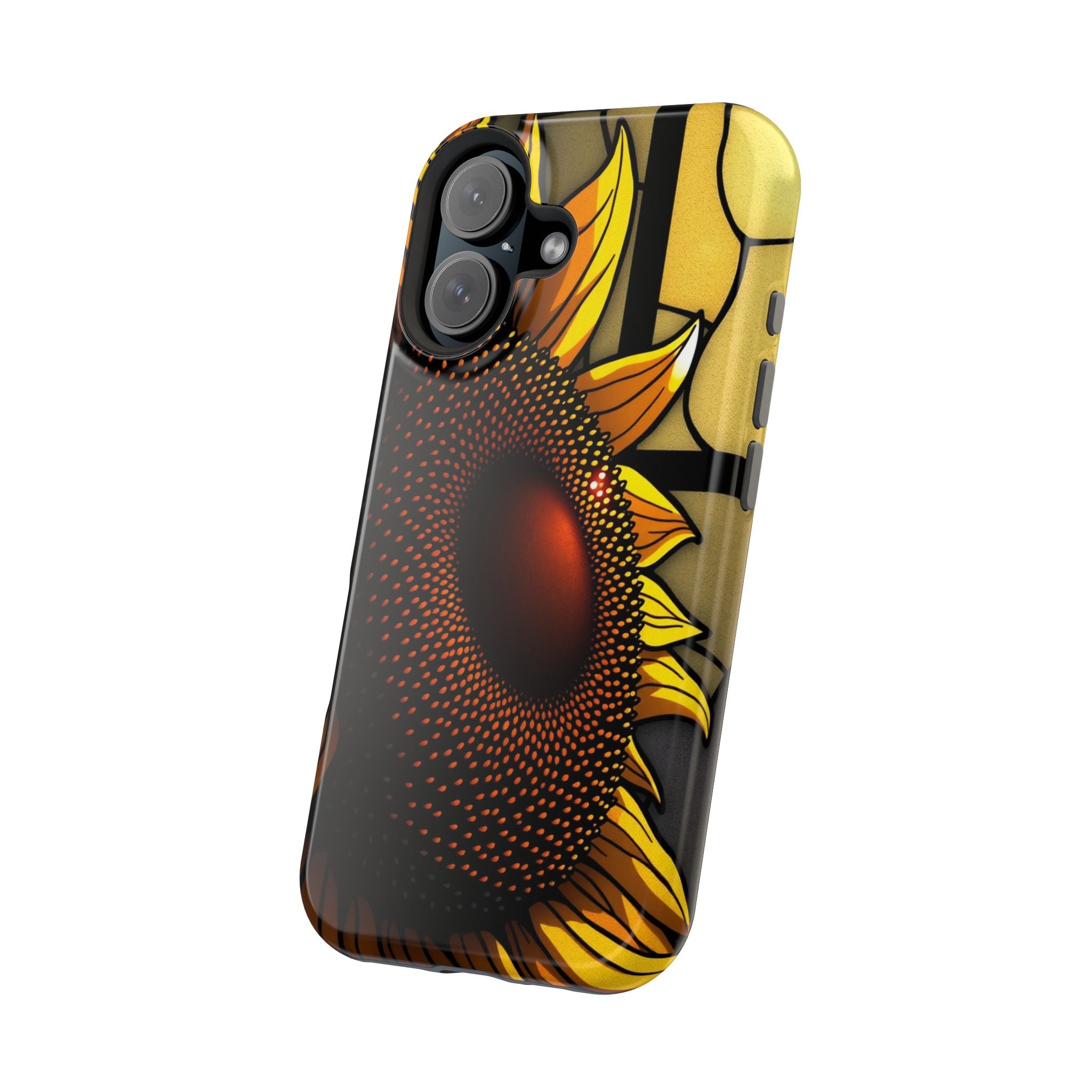 iPhone Sunflower Pop Stained Glass Bold Modern Everyday Snap Case · iPhone Case