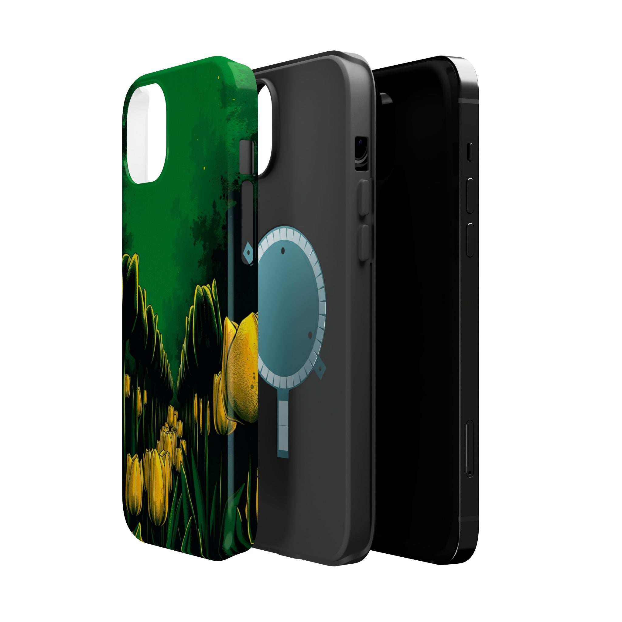 iPhone Tulip Row Emerald Green And Gold Slim Snap Case · iPhone Case