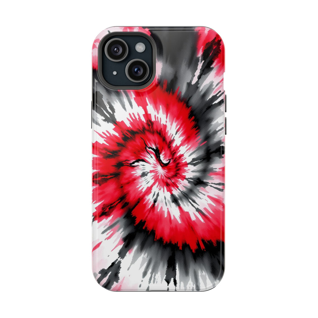 iPhone Black And Crimson Tie-Dye Vortex Slim Everyday iPhone Designer · iPhone C