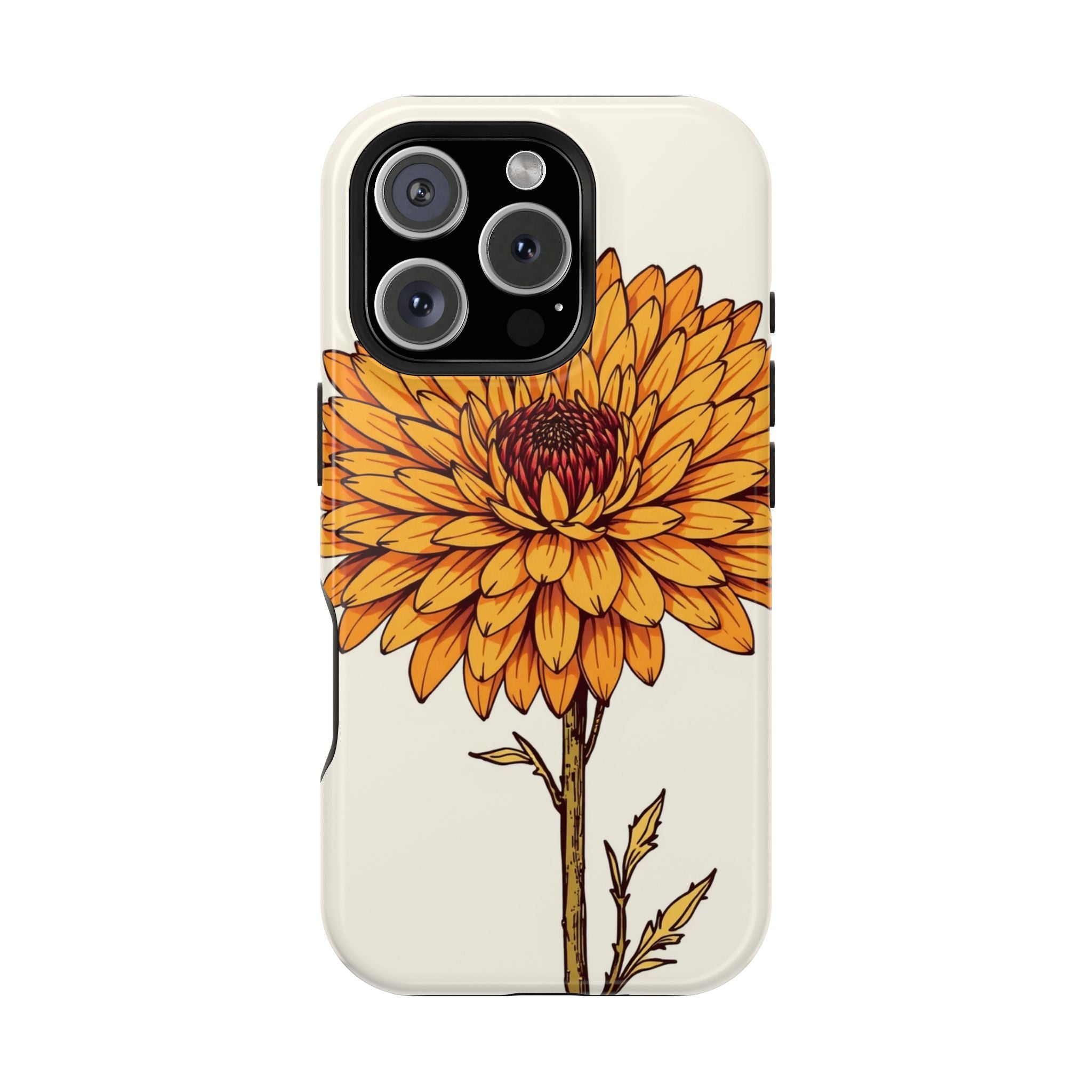 iPhone Mustard And Rust Chrysanthemum Classic Slim iPhone Everyday · iPhone Case