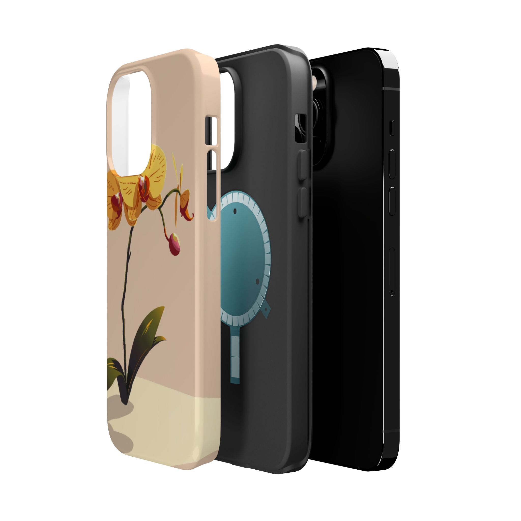 iPhone Orchid Study Pixel Art -Bit Bold Modern Everyday Snap Case · iPhone Case