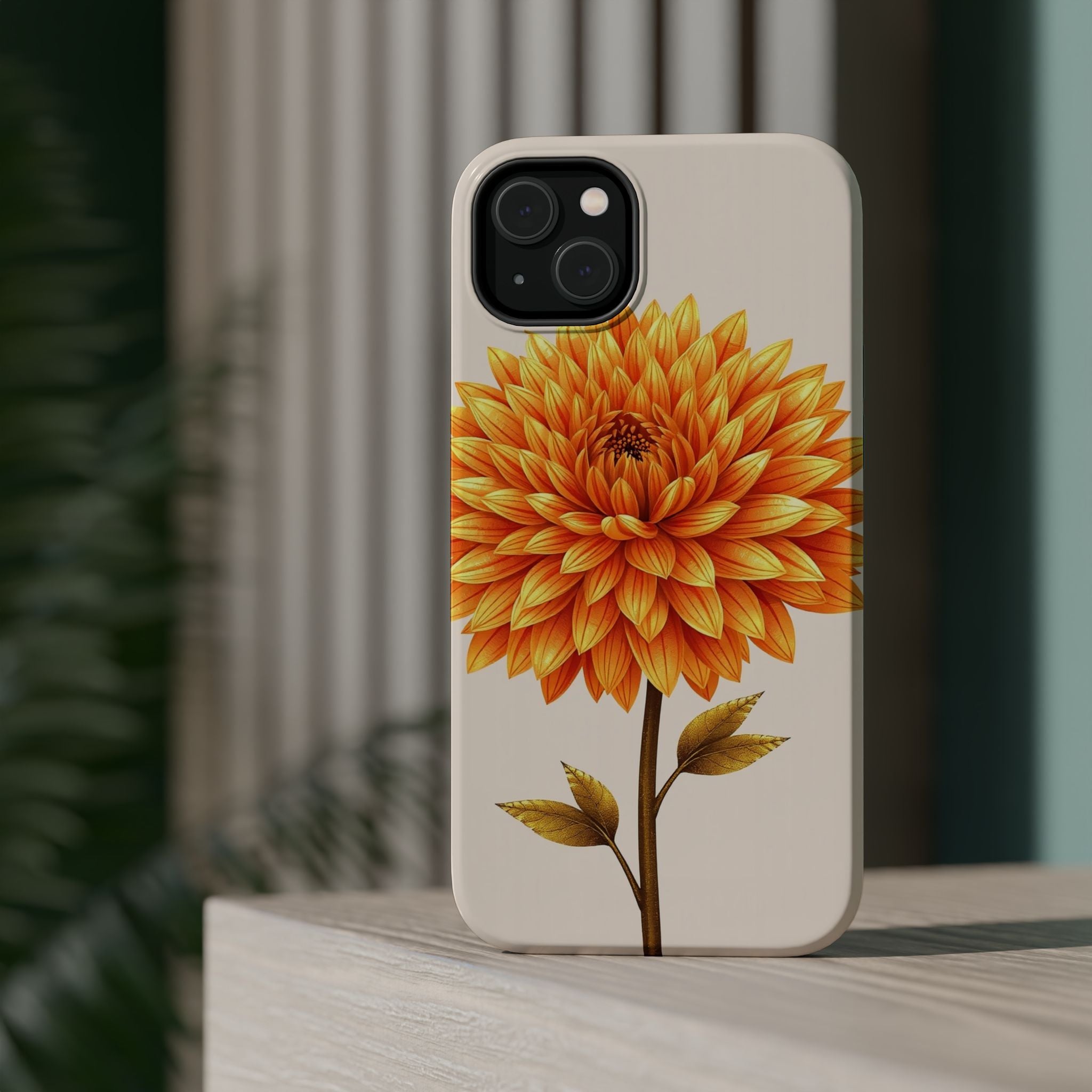iPhone Chrysanthemum Classic Gold Foil Luxury Slim iPhone Everyday · iPhone Case