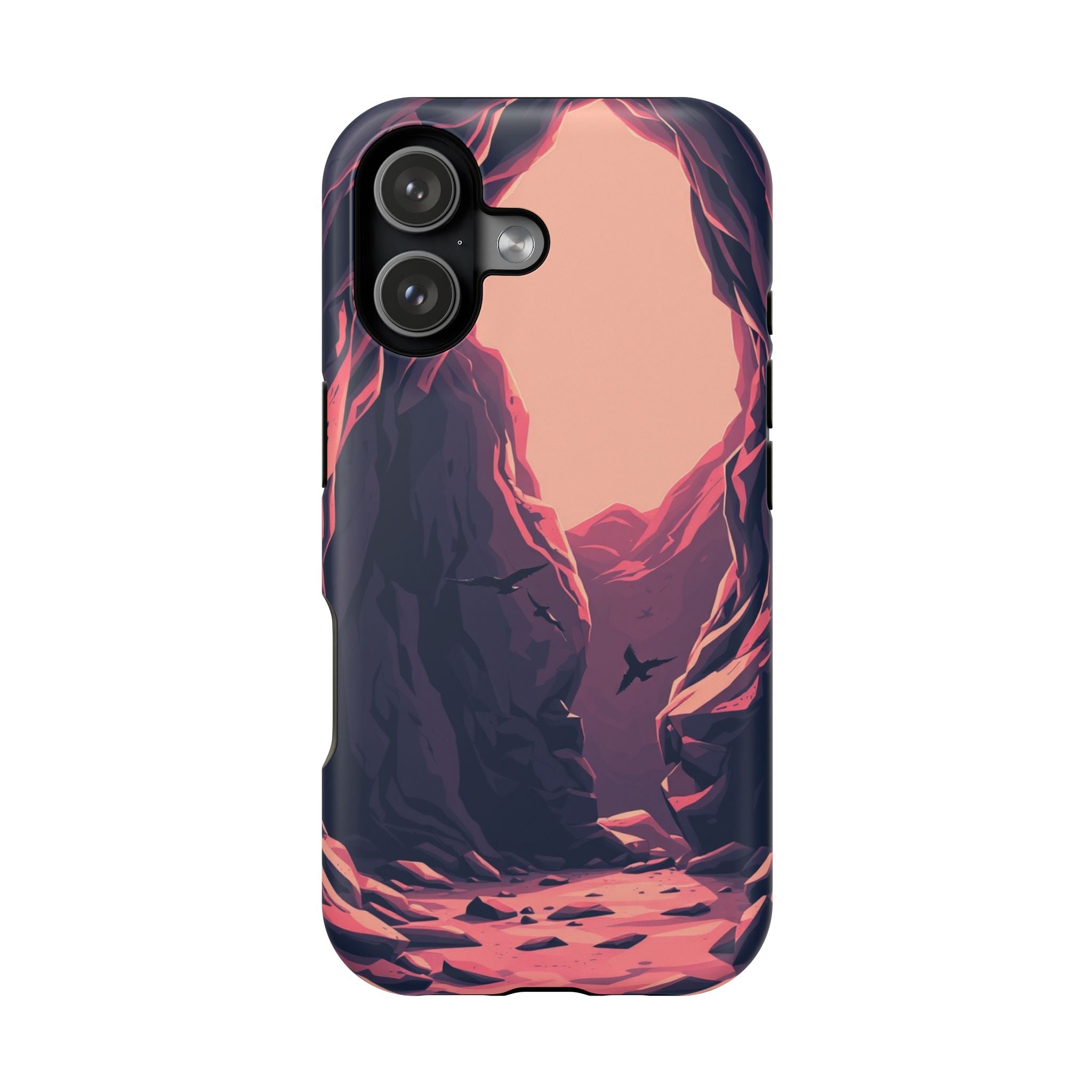 iPhone Rose Pink And Cream Dark Crystal Cave Slim Everyday Designer Case · iPhon