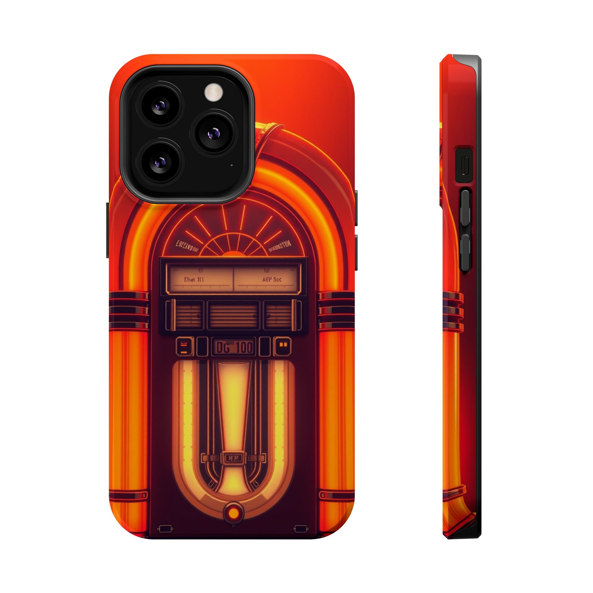iPhone Jukebox Glow Neon Cyberpunk Bold Modern Everyday Snap Case · iPhone Case