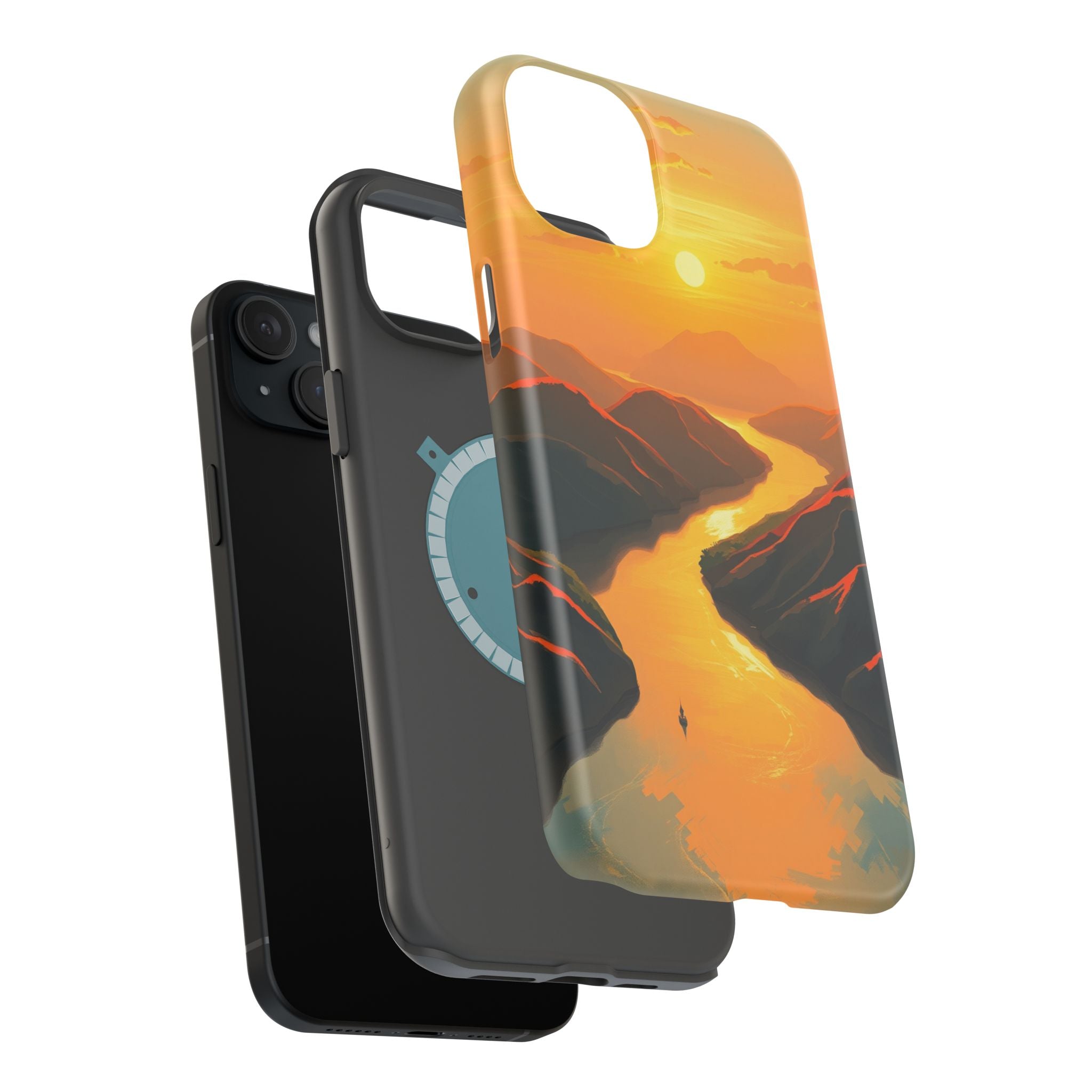 iPhone River Delta Aerial Oil Painting Impressionist iPhone Slim · iPhone Case