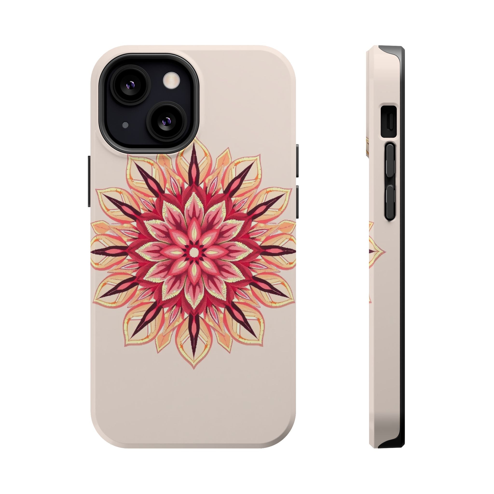 iPhone Floral Mandala Pixel Art -Bit Slim Everyday Designer Case · iPhone Case