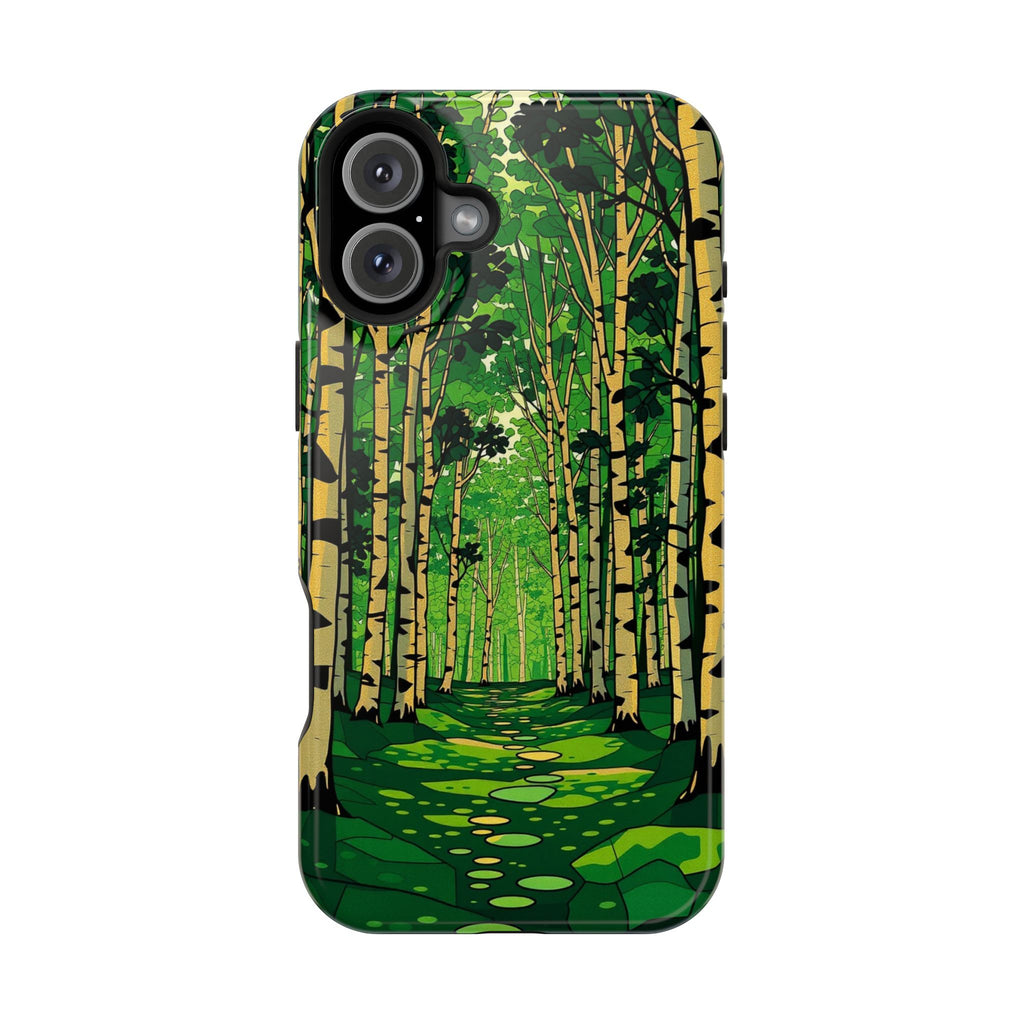 iPhone Emerald Green And Gold Birch Grove Slim iPhone Everyday Designer · iPhone