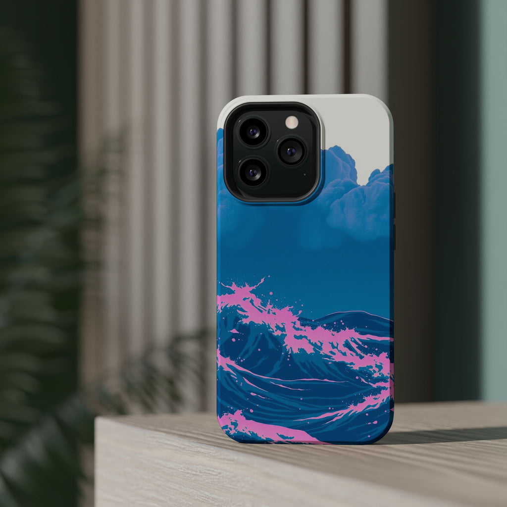iPhone Storm at Sea Risograph Print Slim Everyday Designer Case · iPhone Case
