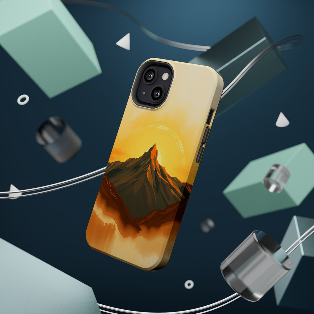 iPhone Mustard And Rust Mountain at Sunrise Slim iPhone Everyday · iPhone Case