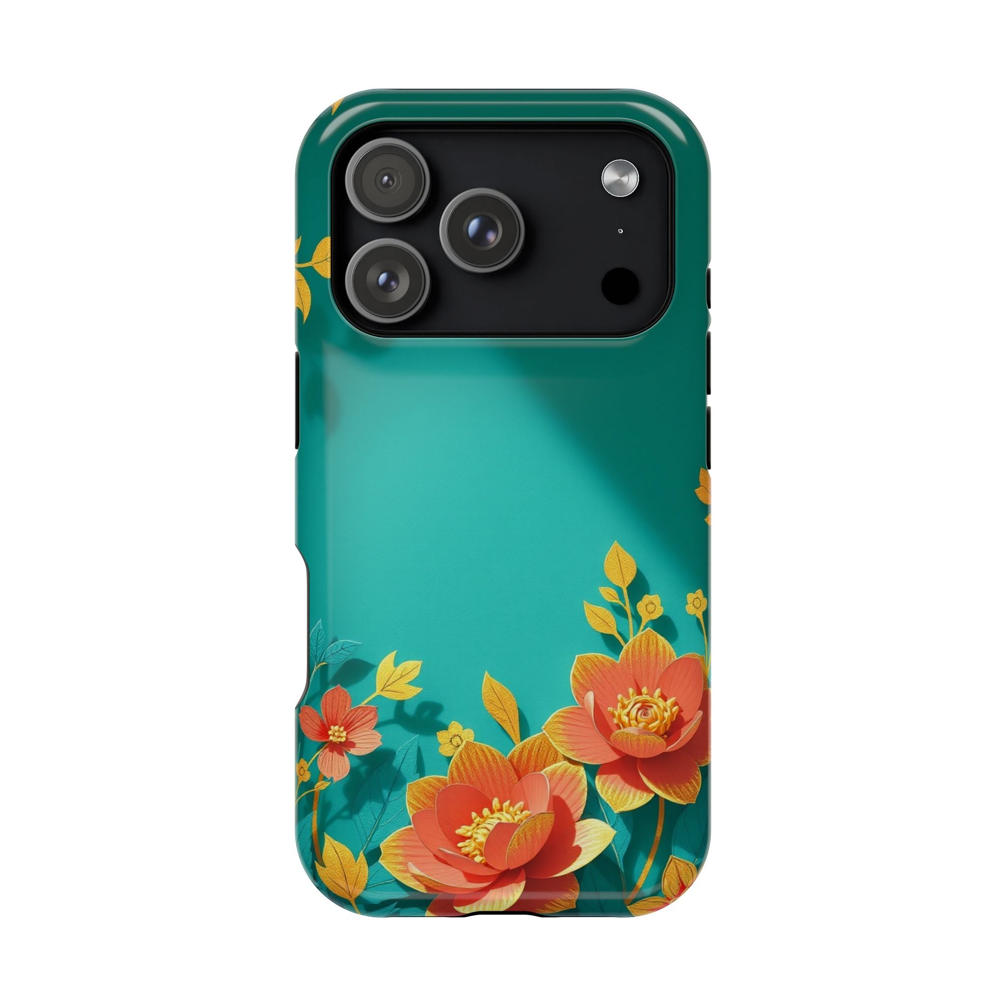 iPhone Floral Gold Foil Paper Cut Art Slim Everyday Designer Case · iPhone Case