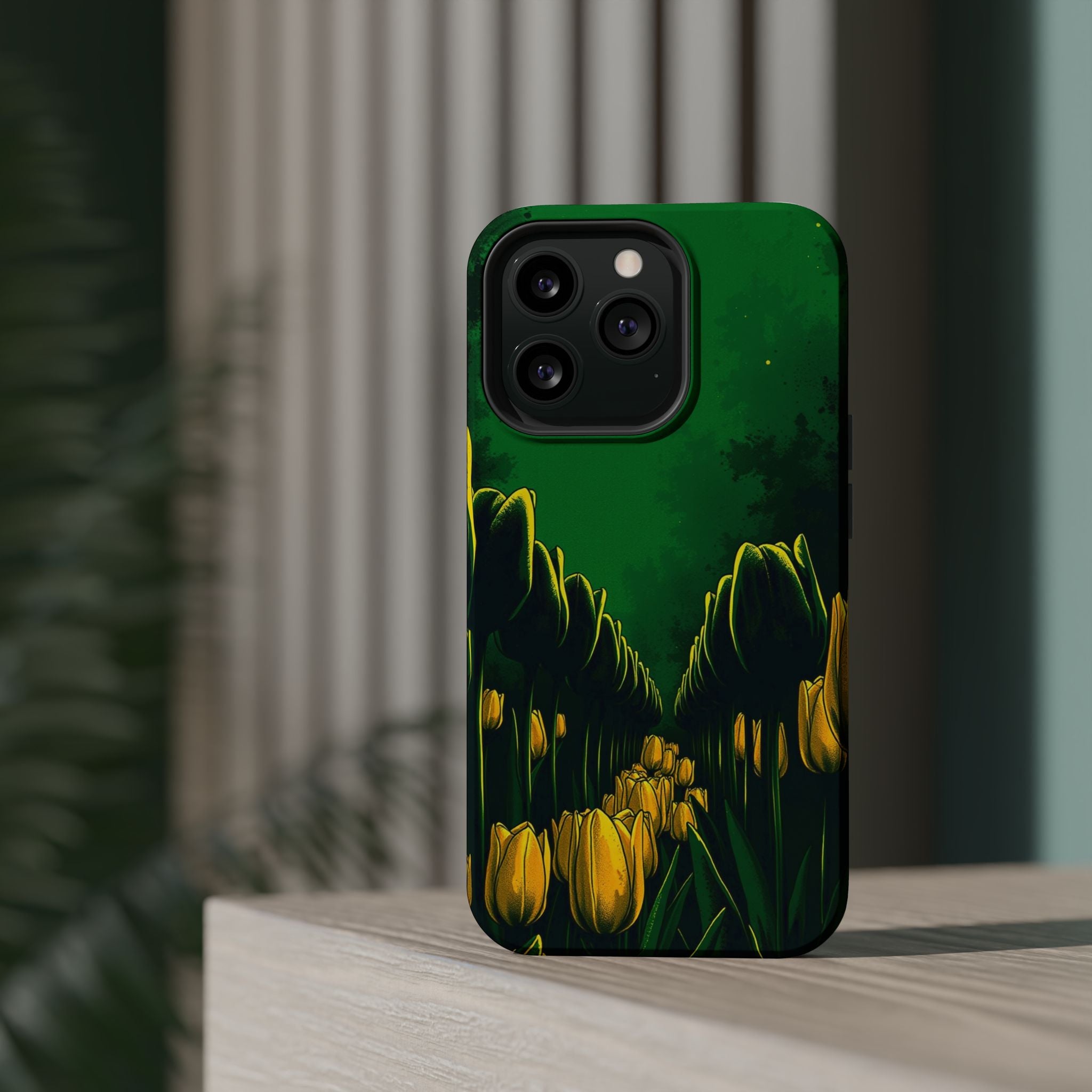 iPhone Tulip Row Emerald Green And Gold Slim Snap Case · iPhone Case