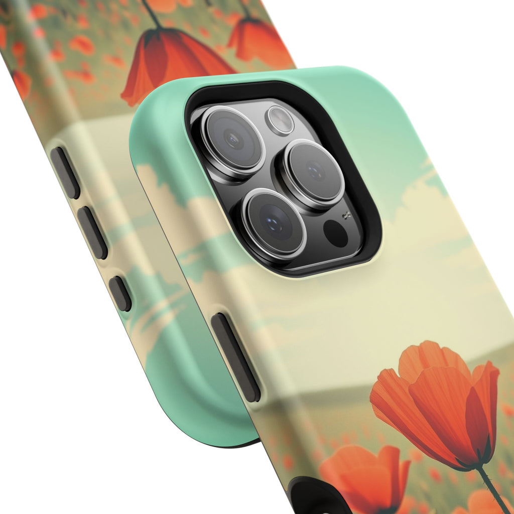 iPhone Radiant Poppy Field Design Bold Modern Everyday Snap Case · iPhone Case