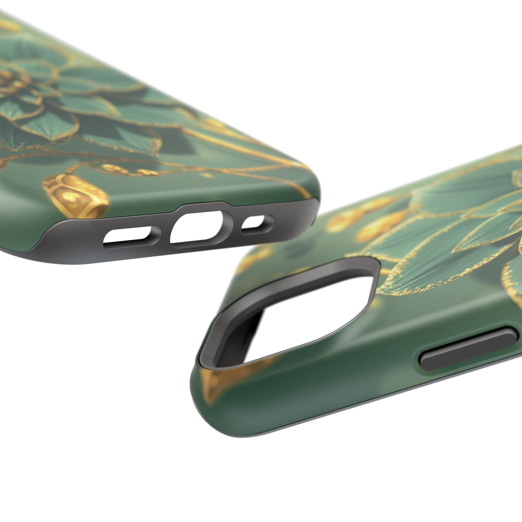 iPhone Floral Gold Foil Pixel Art -Bit Slim Everyday Designer Case · iPhone Case