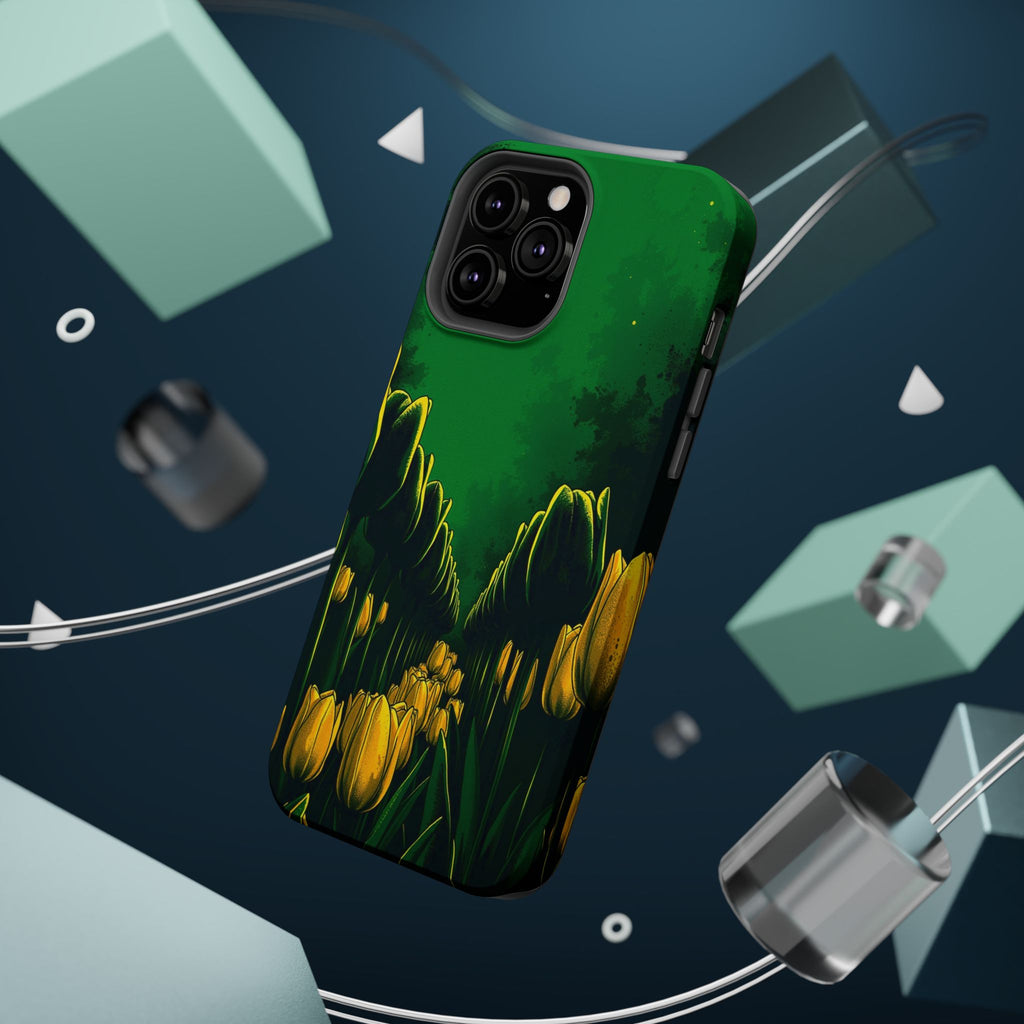 iPhone Tulip Row Emerald Green And Gold Slim Snap Case · iPhone Case