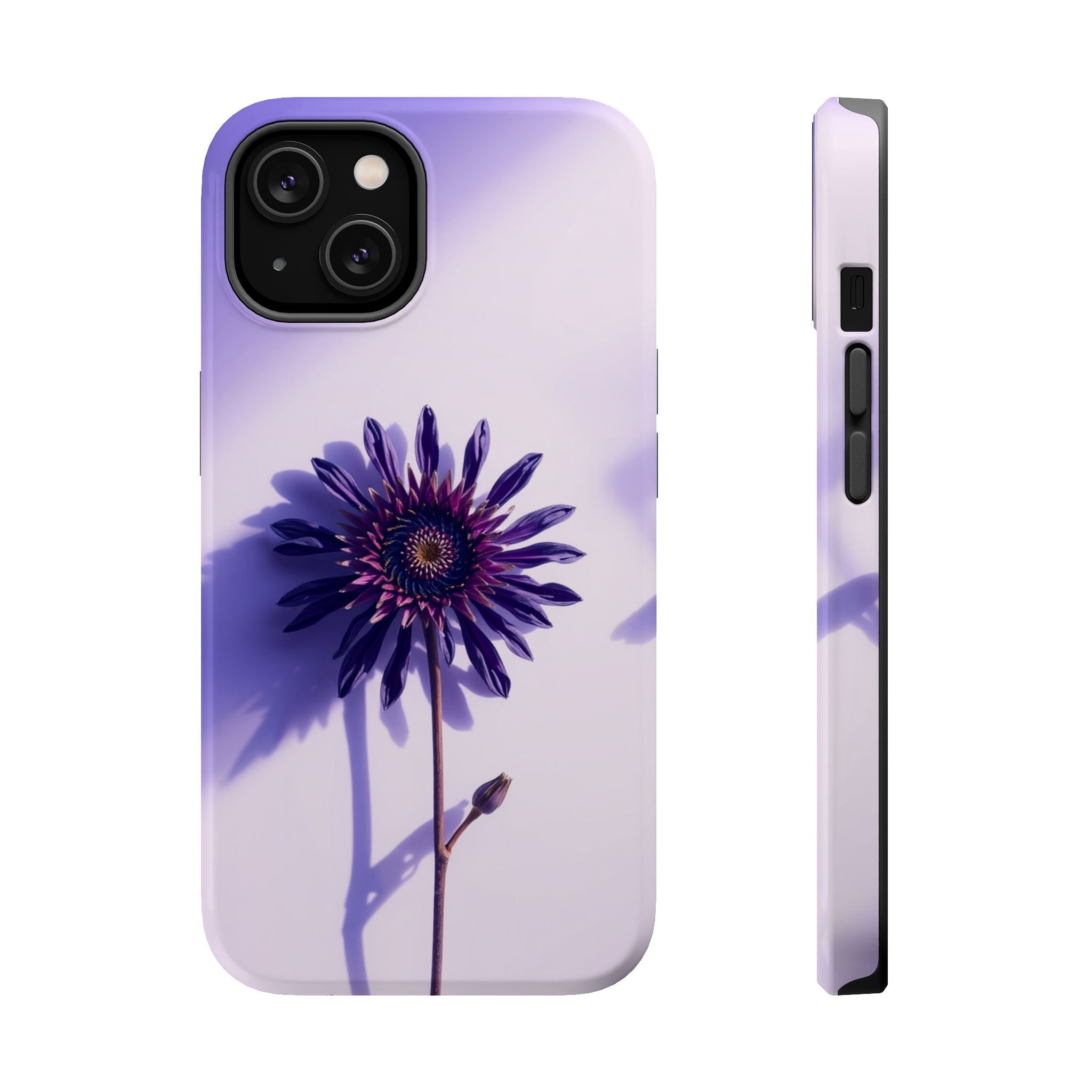 iPhone Indigo And Violet Dried Flower Flat Lay Soft iPhone Finish · iPhone Case
