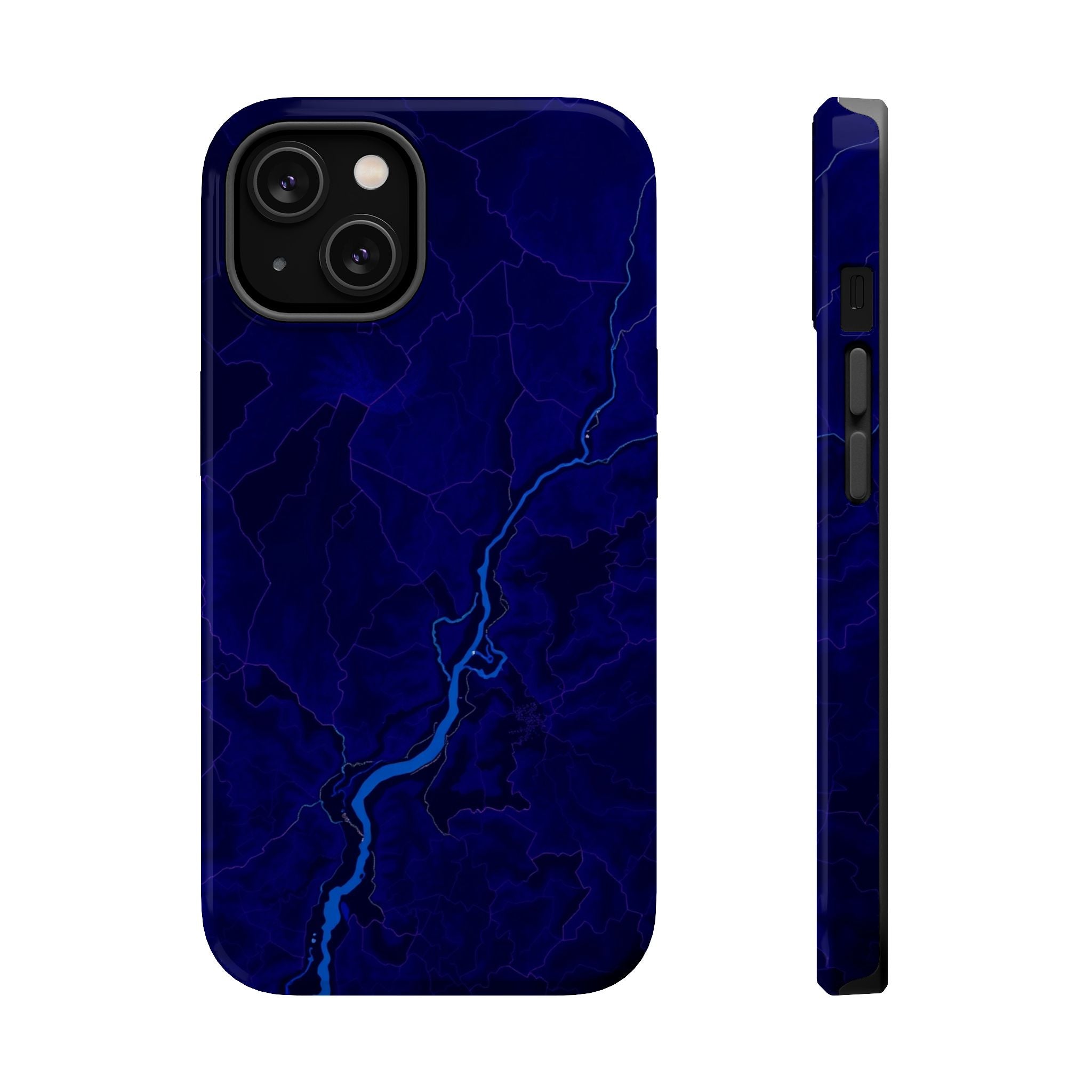 iPhone Thermal Map Dark Gothic Ink Bold Modern Everyday Snap Case · iPhone Case