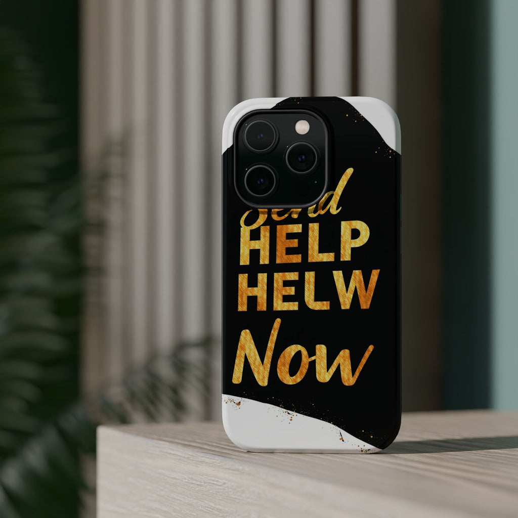 iPhone Send Help Now Enchanted Art Bold Modern Everyday Snap Case · iPhone Case