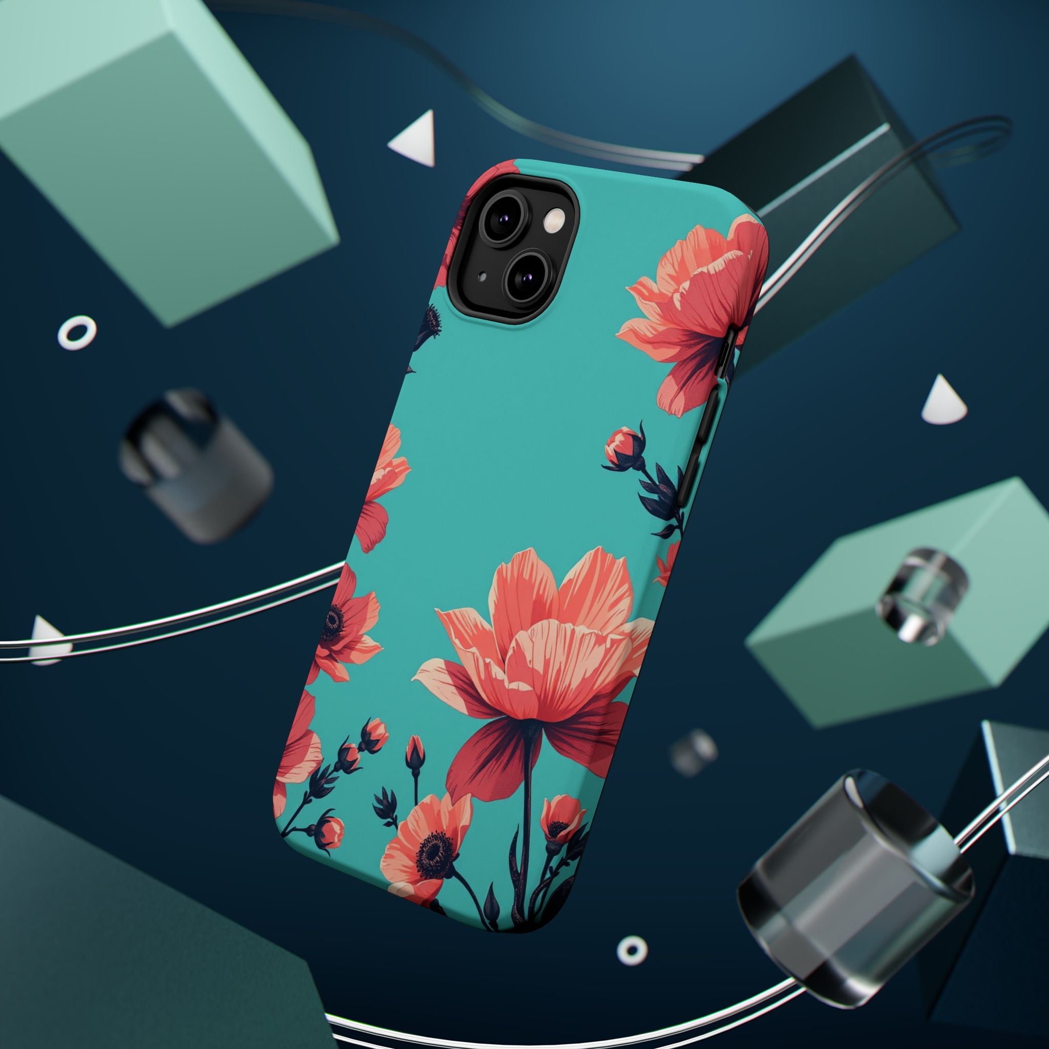 iPhone Floral Ink Wash Electric Art Slim Everyday Designer Case · iPhone Case