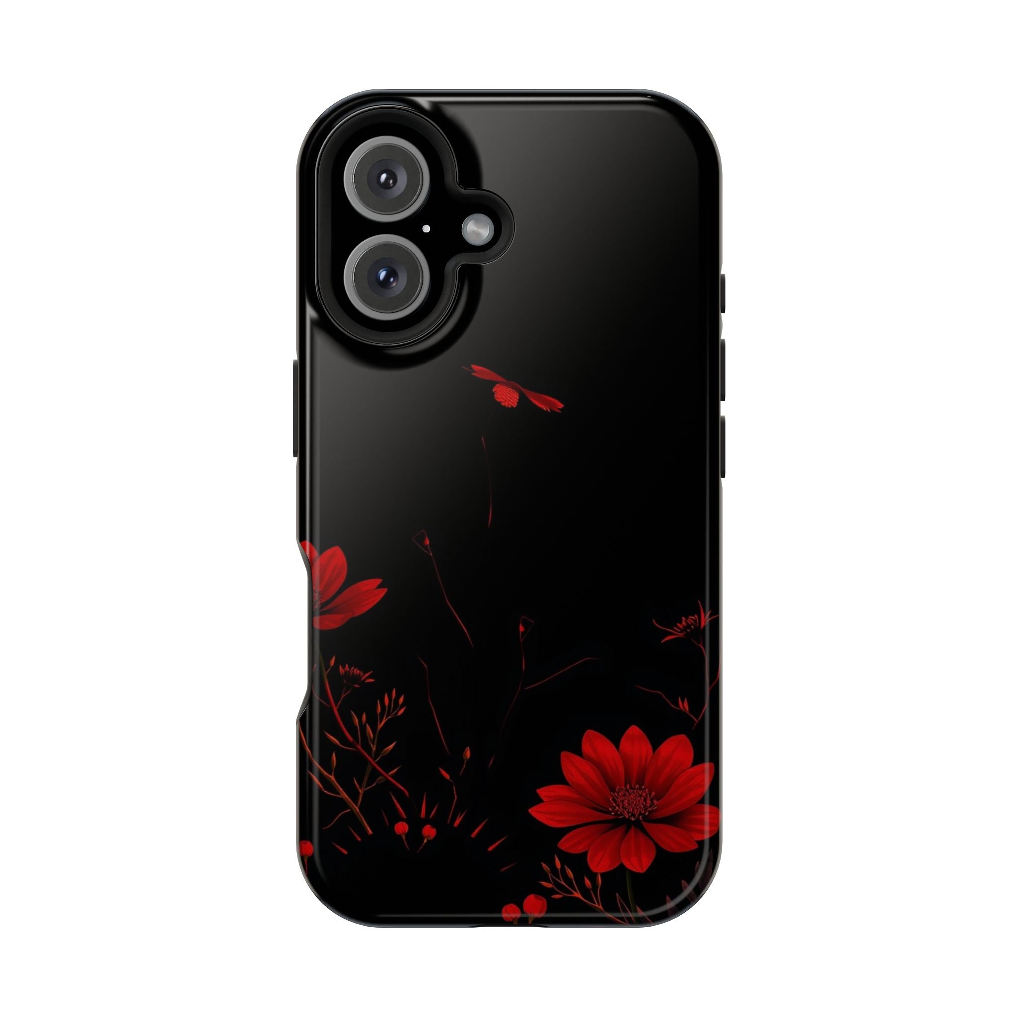 iPhone Black And Crimson Desert Flower Slim Everyday Designer Case · iPhone Case