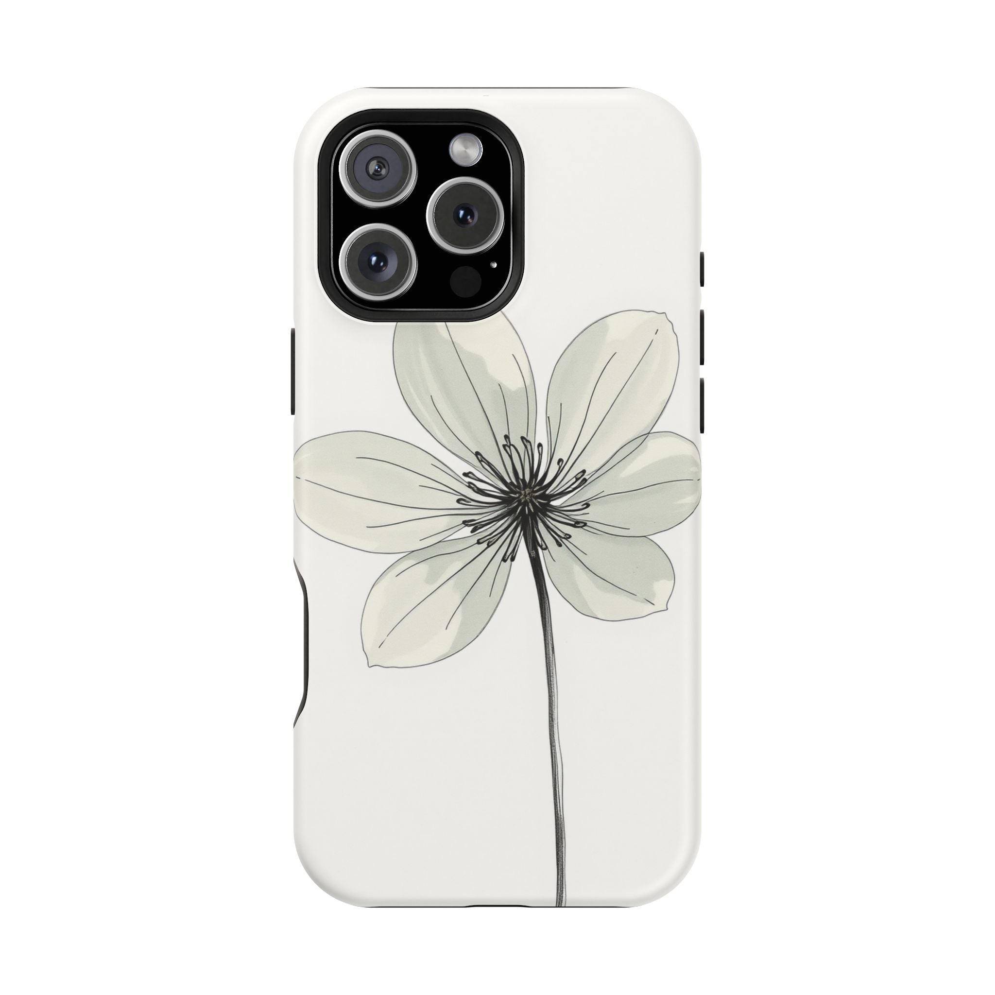iPhone Sage And Ivory Floral Ink Wash Slim Everyday Designer Case · iPhone Case