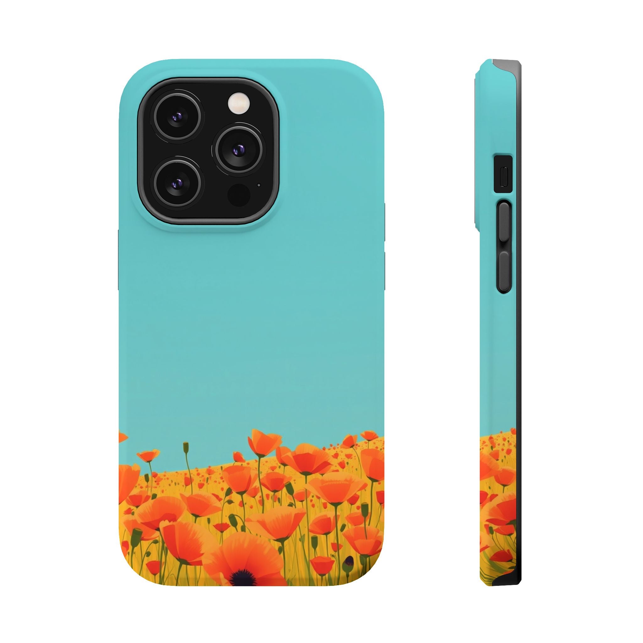 iPhone Mustard And Rust Poppy Field Slim Everyday Designer Case · iPhone Case