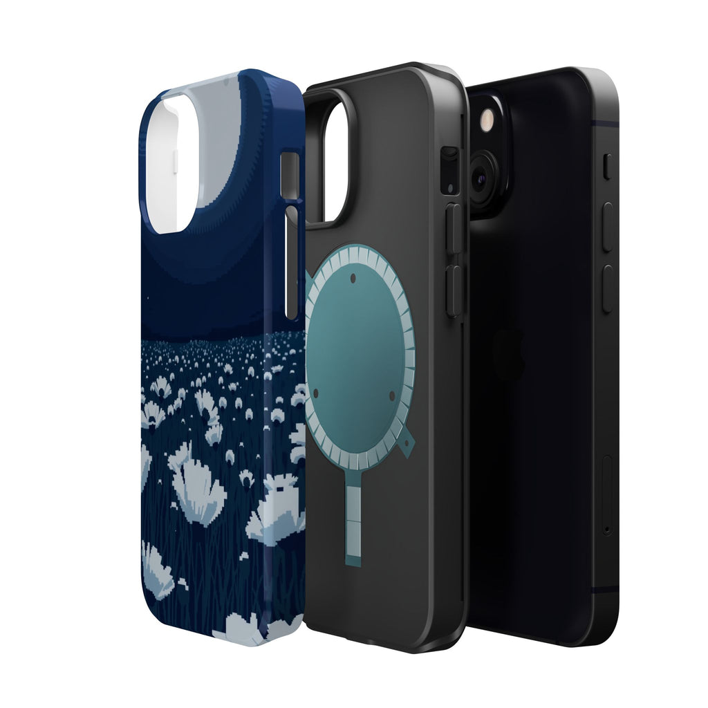iPhone Poppy Field Pixel Art -Bit Bold Modern Everyday Snap Case · iPhone Case