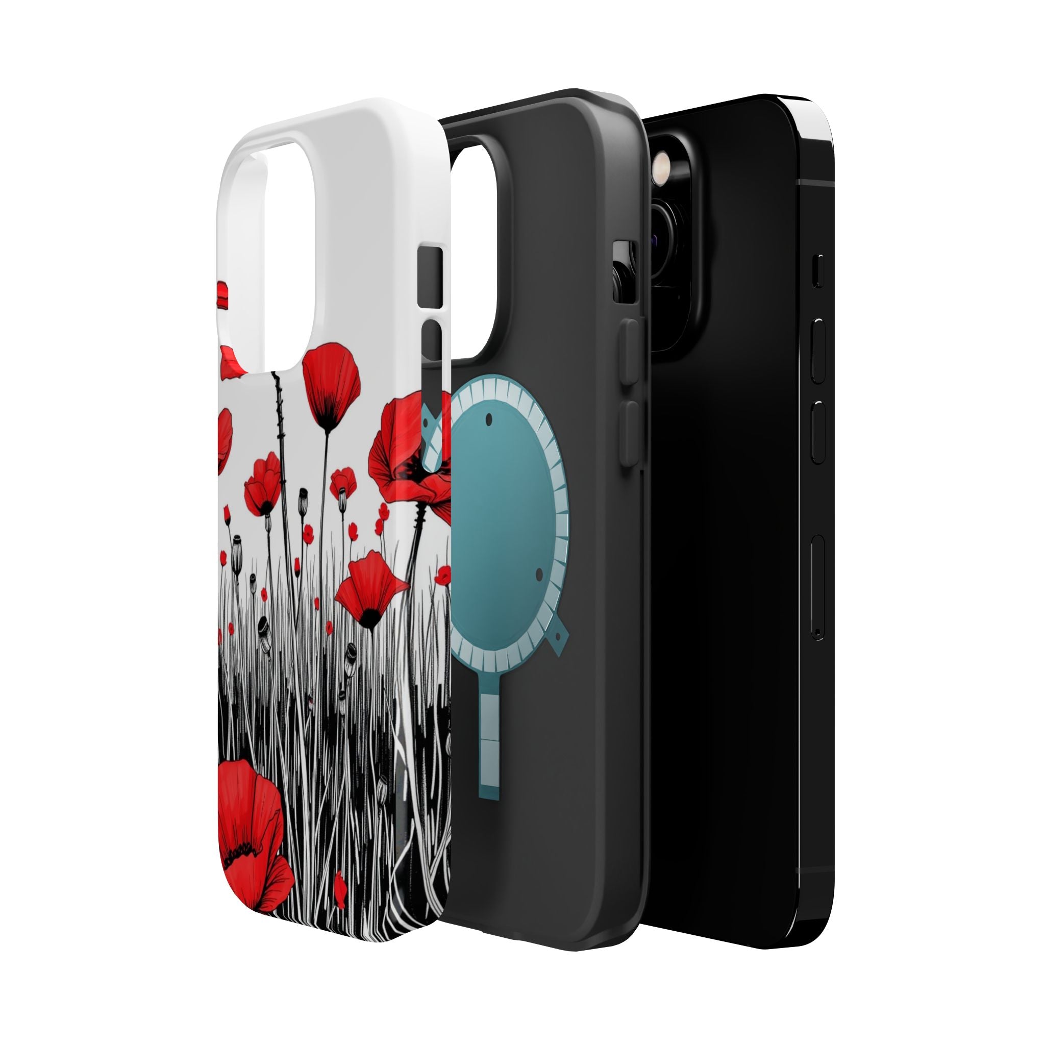 iPhone Poppy Field Cinematic Art Bold Modern Everyday Snap Case · iPhone Case