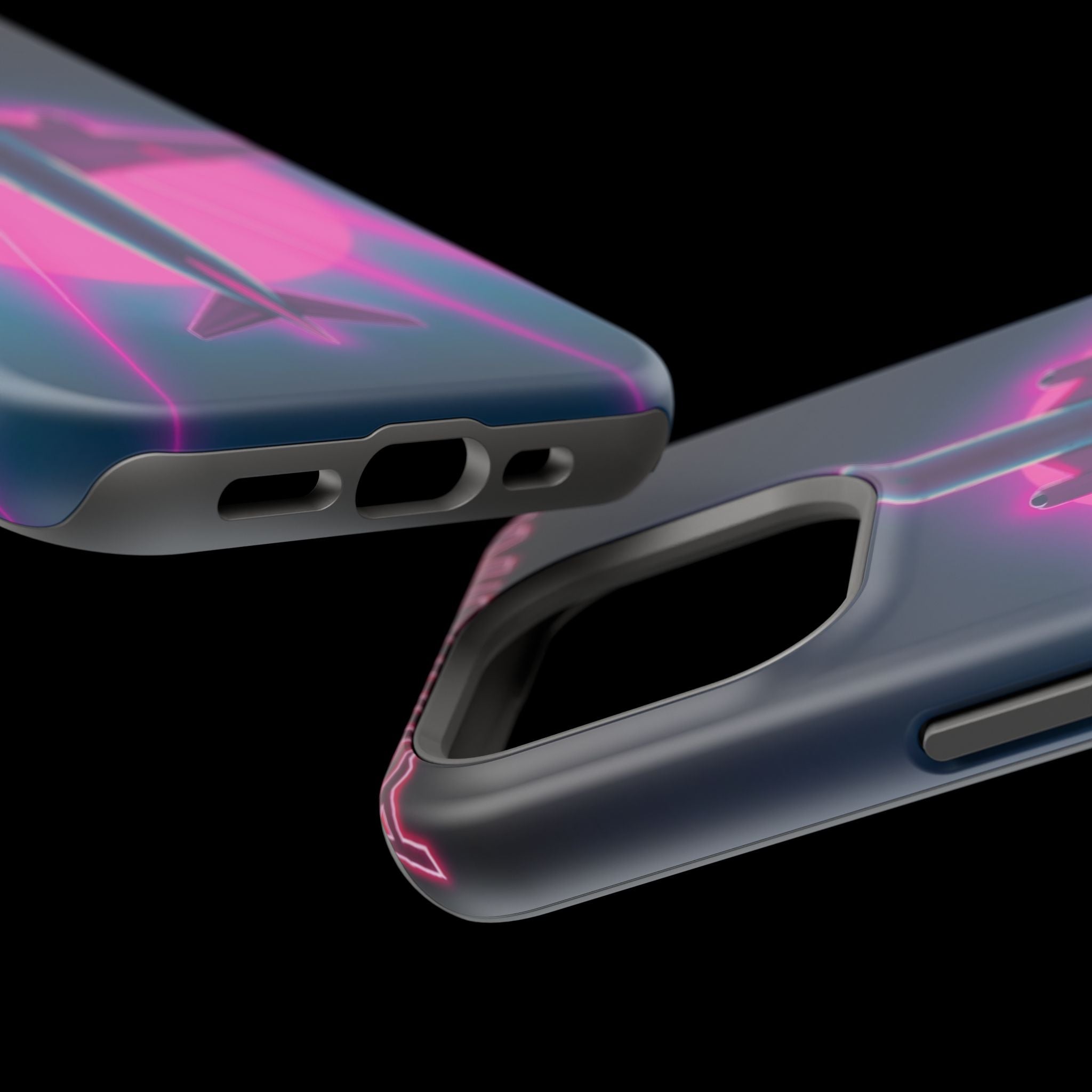 iPhone Cyan And Magenta Retro Airline Poster Slim Everyday Designer Case · iPhon