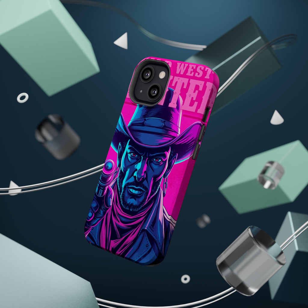iPhone Wild West Wanted Neon Cyberpunk Slim Everyday Designer Case · iPhone Case