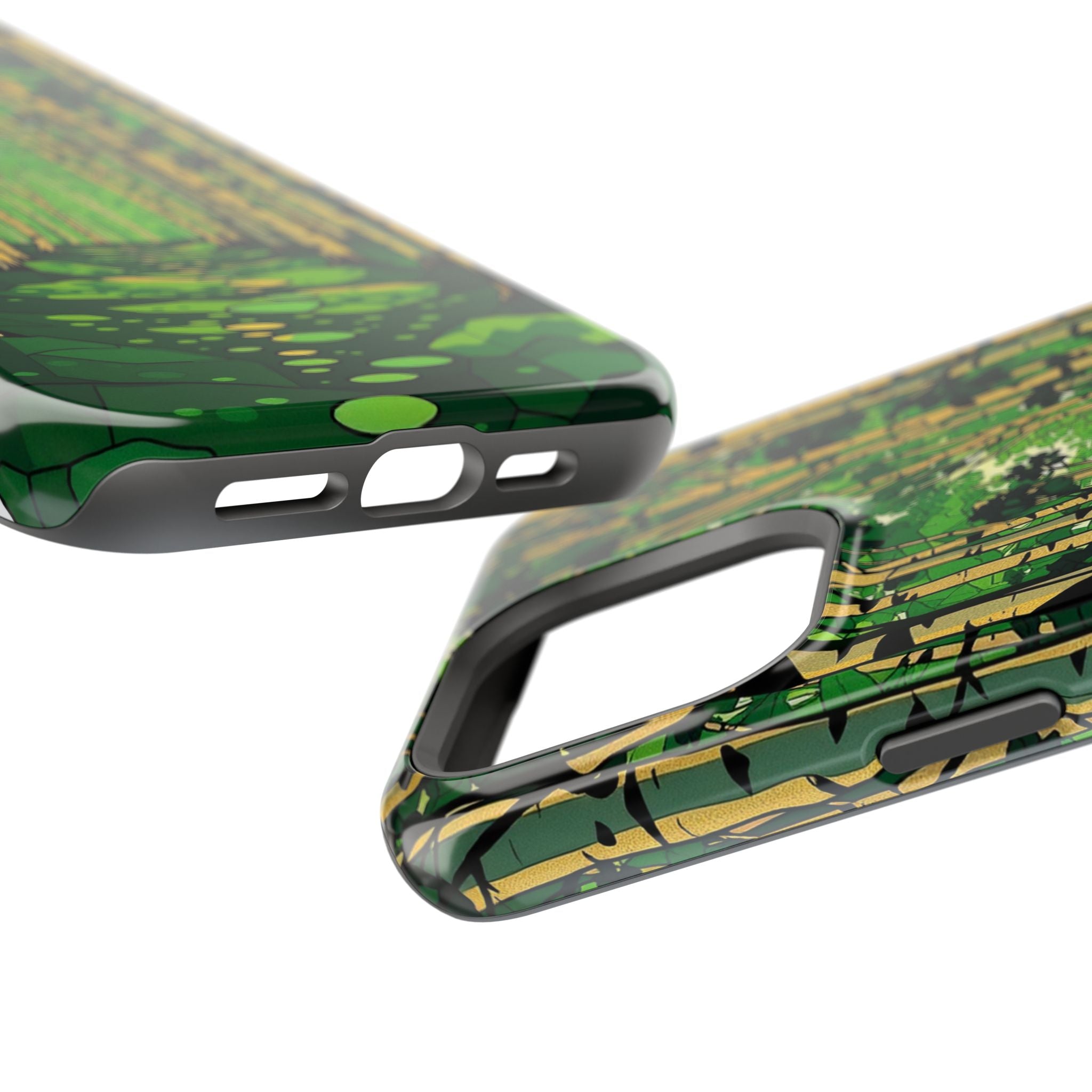 iPhone Emerald Green And Gold Birch Grove Slim iPhone Everyday Designer · iPhone
