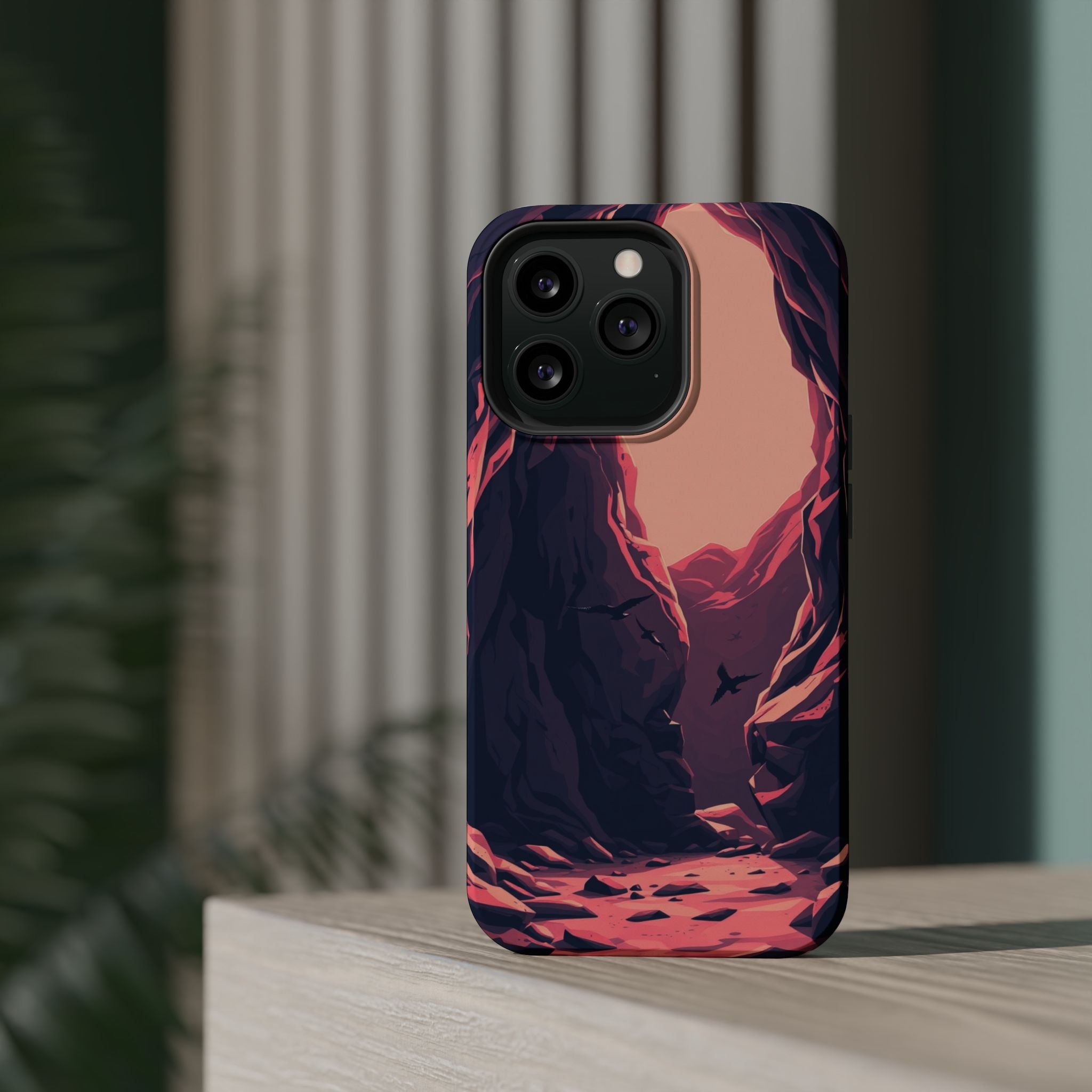 iPhone Rose Pink And Cream Dark Crystal Cave Slim Everyday Designer Case · iPhon